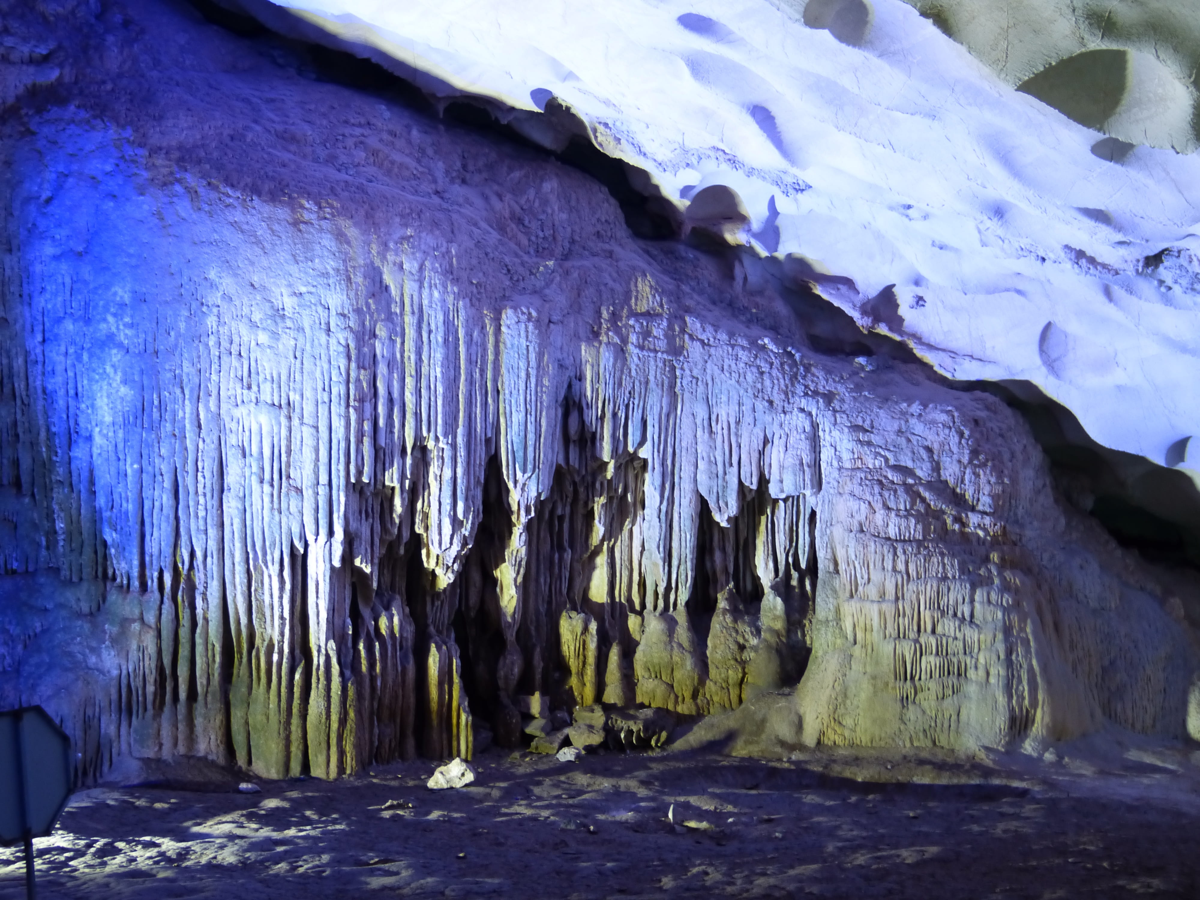 nature, underground, calcium deposits, pattern, indoors, illuminated, halong bay, frozen, ice, snow, day, geology, no people, cold temperature, grotto, HD Wallpaper