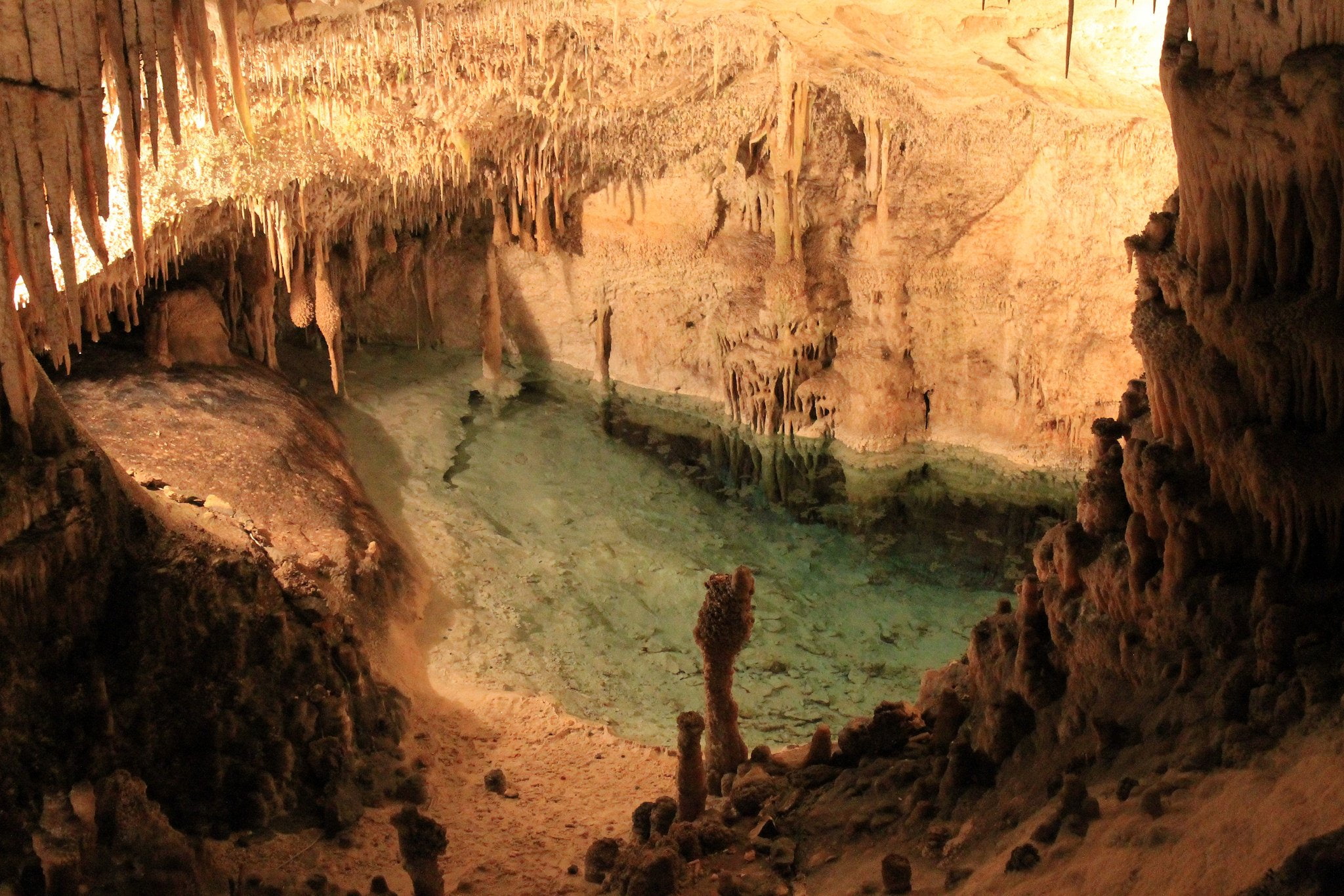 sous, terre, entrance, stalagmites, 1080P, grotto, land, cave, HD Wallpaper