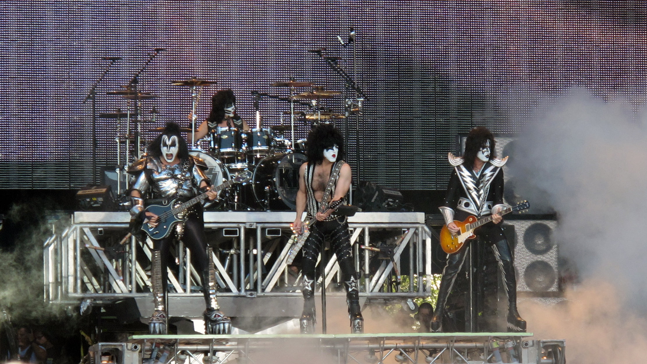 bands, concert, kiss, 1080P, guitar, rock, drums, metal, heavy, HD Wallpaper