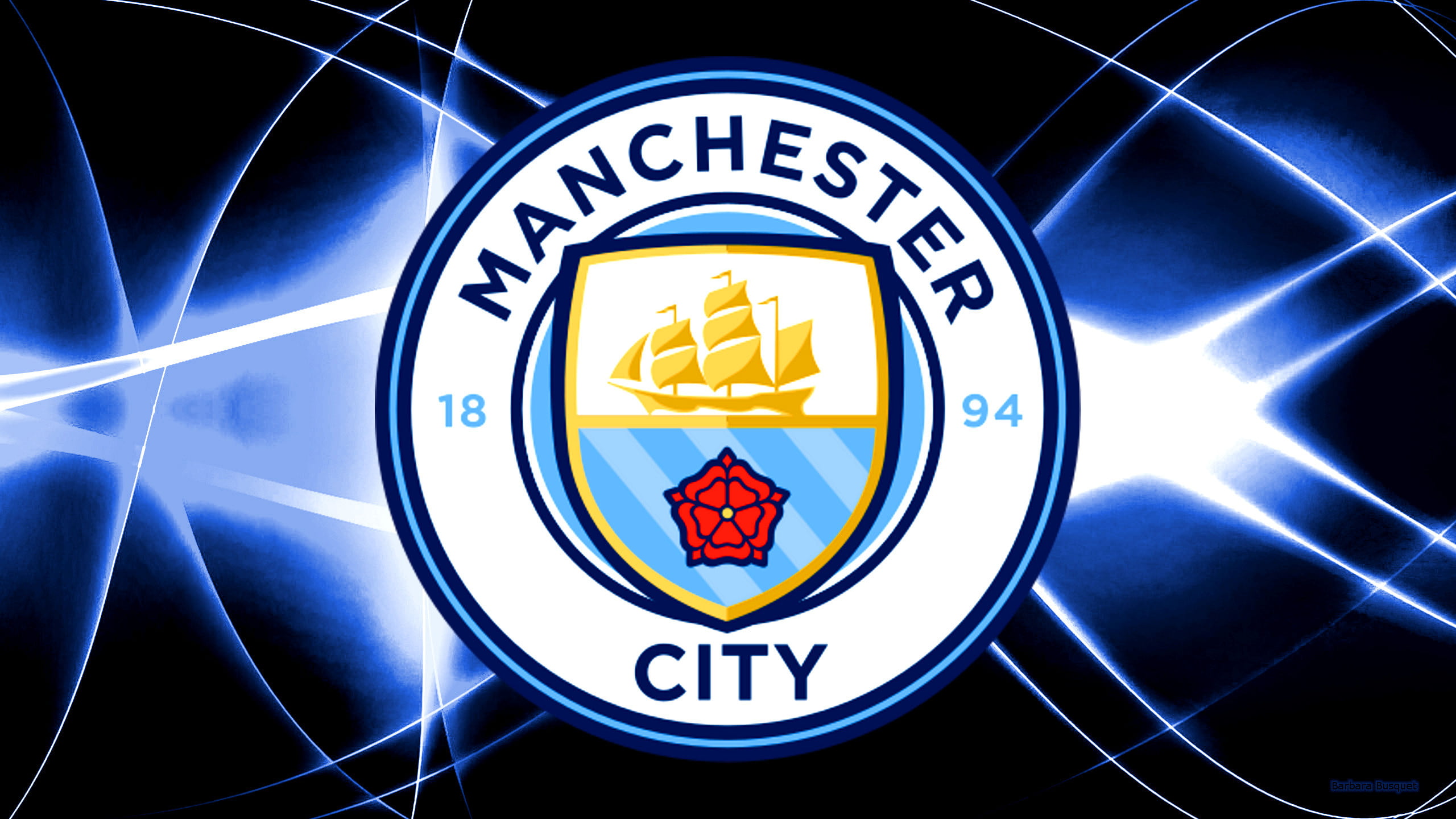 Manchester City F.C., Soccer, Emblem, Logo, 2K, HD Wallpaper