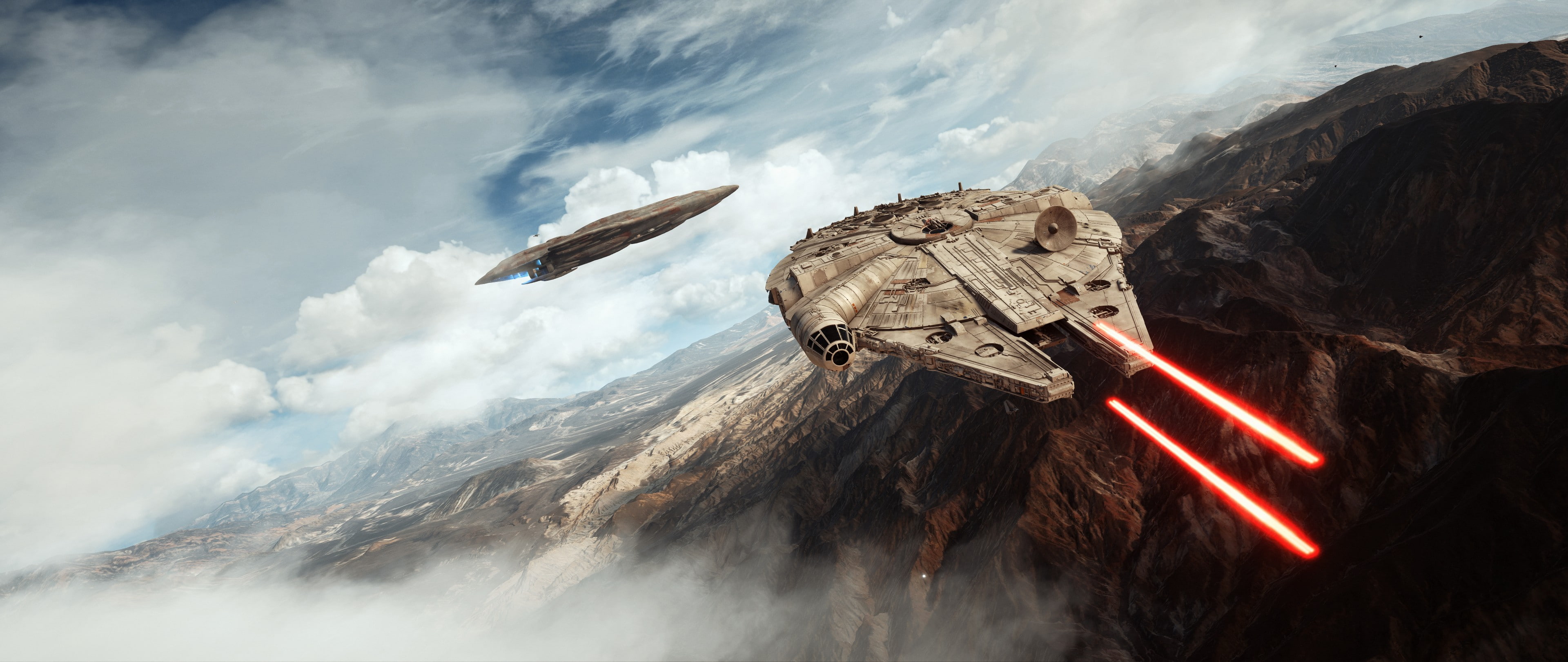 Star Wars: Battlefront, Millennium Falcon, 4K, Star Wars, video games, HD Wallpaper