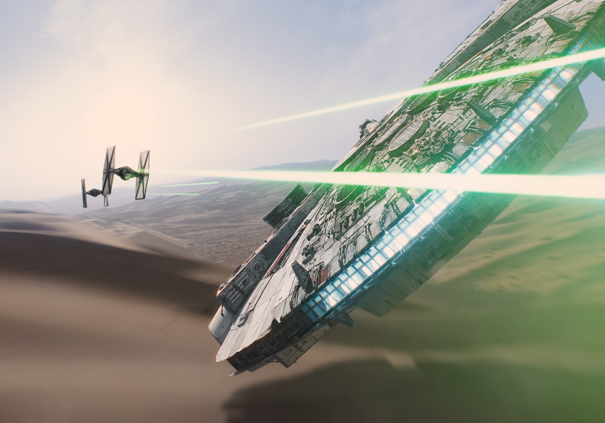 science fiction, spaceship, movies, 1080P, Star Wars, Star Wars: The Force Awakens, Millennium Falcon, HD Wallpaper
