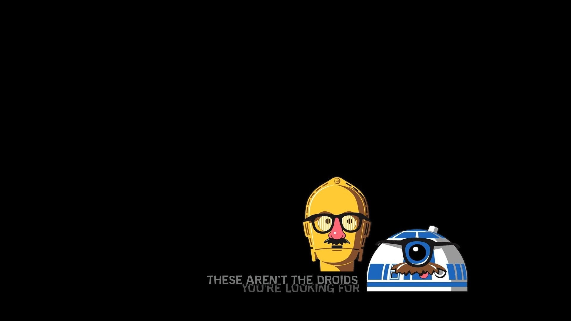 1080P, minimalism, Star Wars, R2-D2, humor, robot, HD Wallpaper