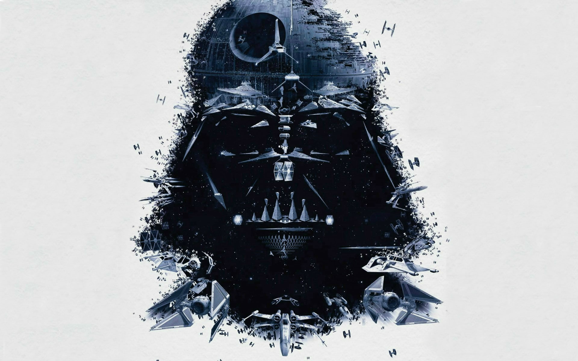 darth vader, Y, wing, a, Star Destroyer, x, Star Wars, 1080P, HD Wallpaper