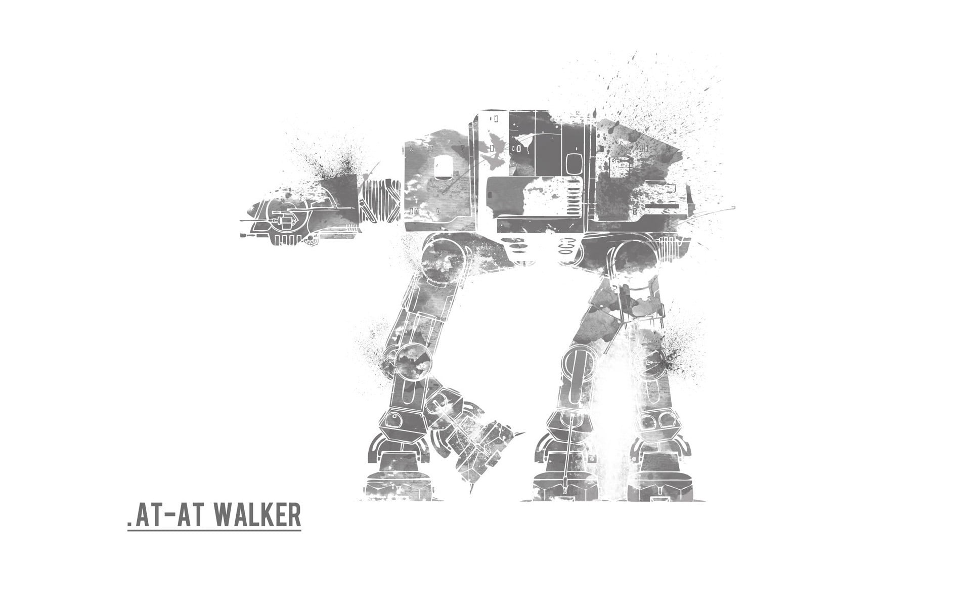 AT-AT, sign, wars, 1080P, architecture, representation, indoors, digital composite, star, western script, studio shot, white background, fan art, HD Wallpaper