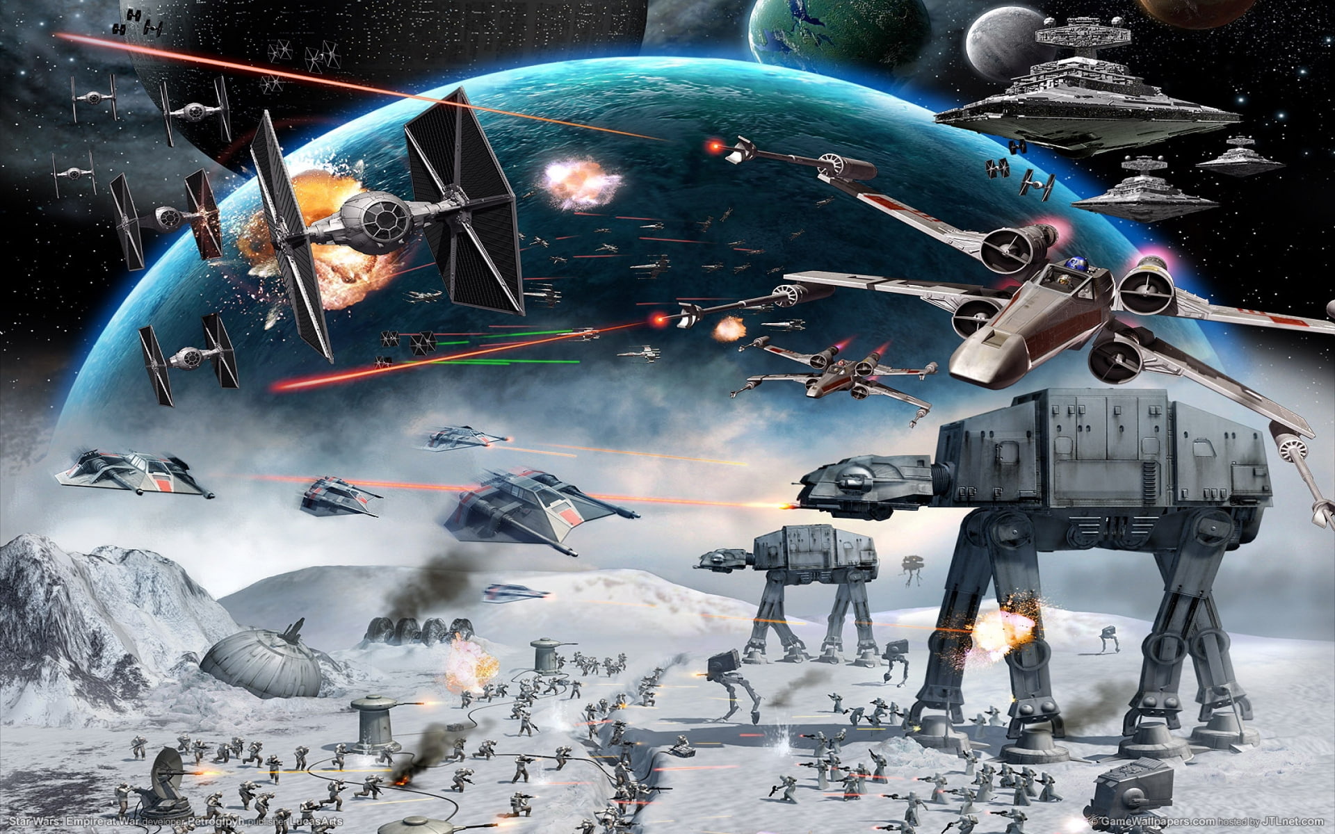 1080P, star, war, universe, empires, wars, ships, space, starfleet, two, HD Wallpaper