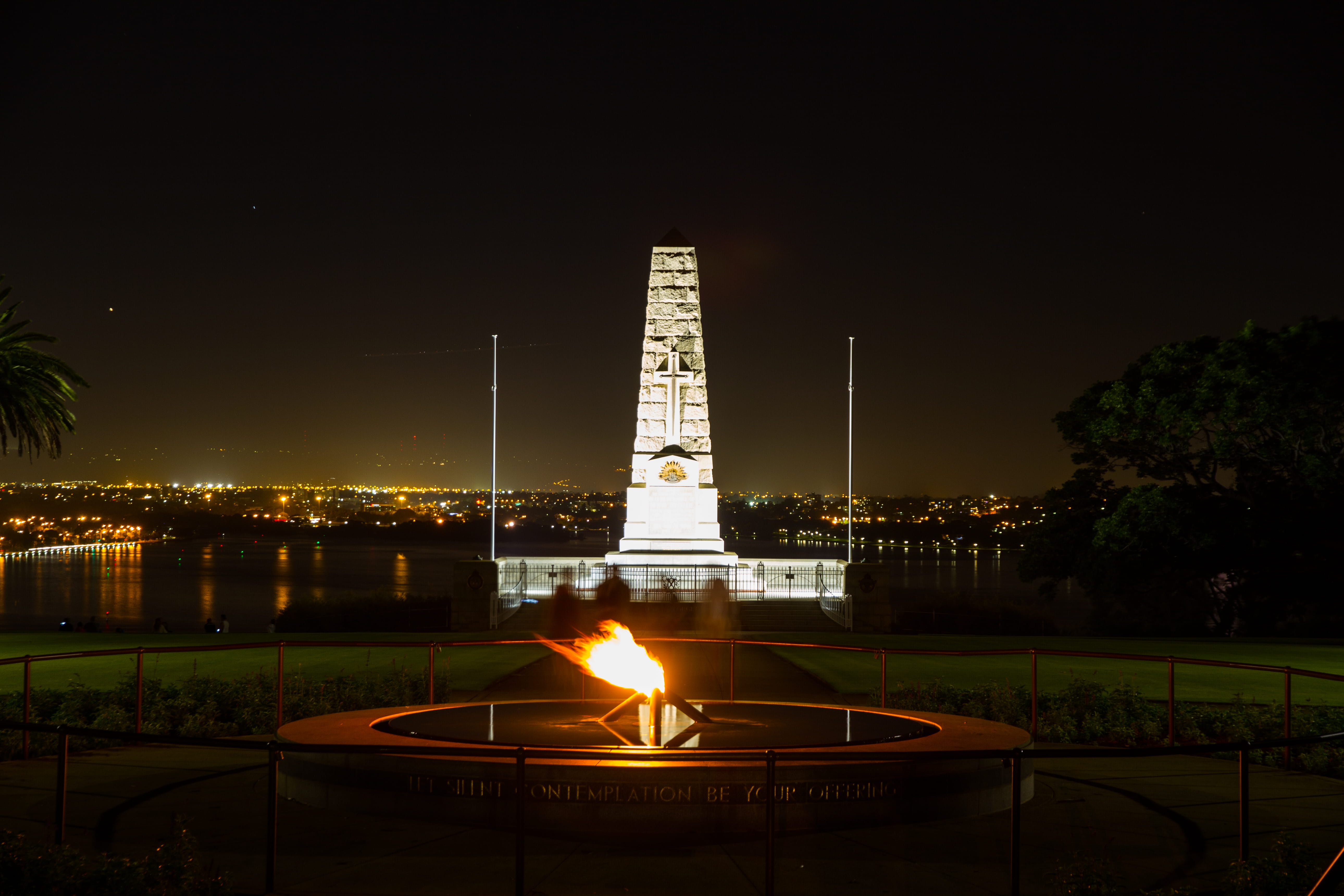 lights, sky, river, illuminated, city, state war memorial, war memorial, architecture, sdh_photos, built structure, 5K, skyscraper, travel destinations, HD Wallpaper