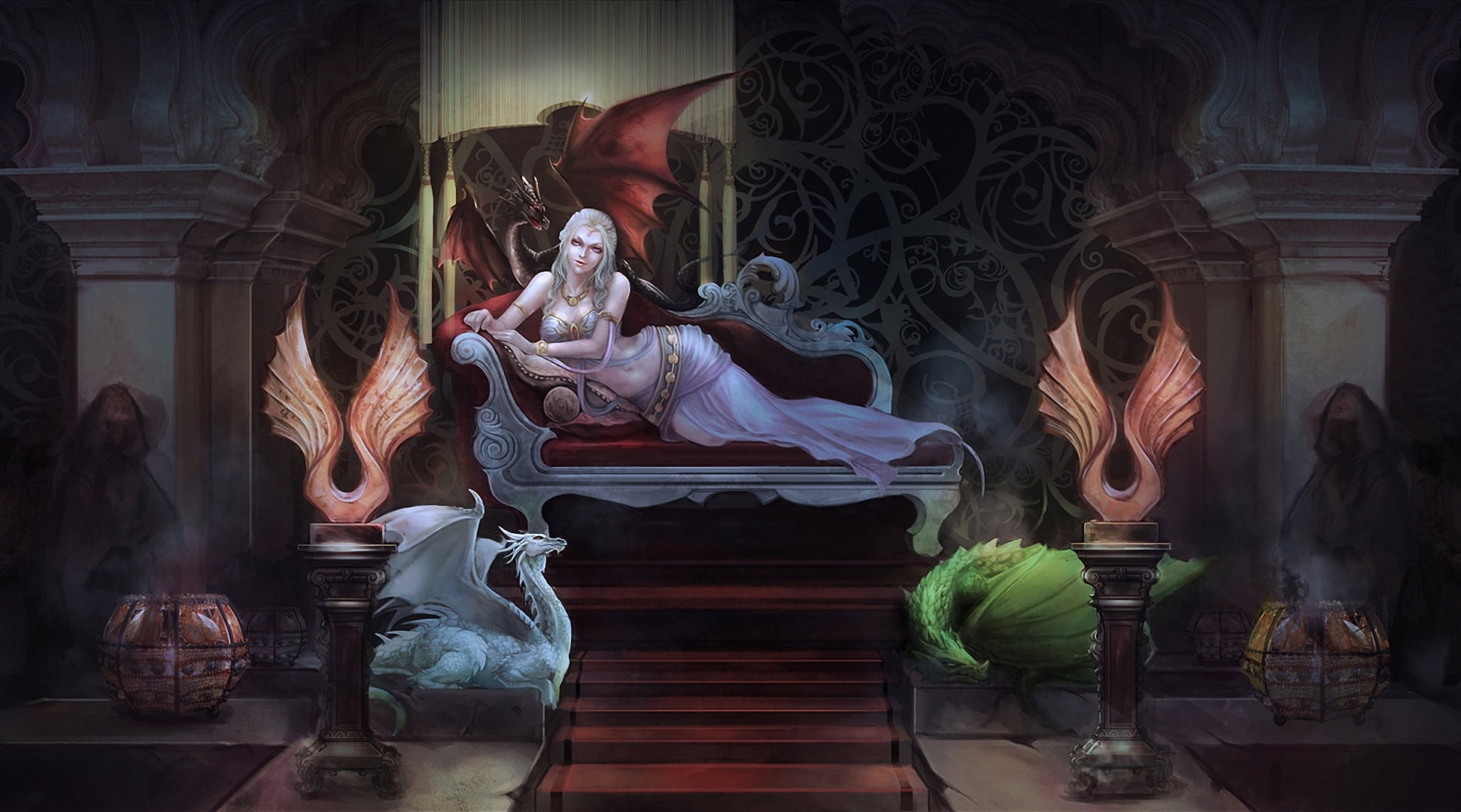 christianity, creativity, religion, history, no people, 1080P, sculpture, female likeness, god, place of worship, architecture, sofa, art, human representation, HD Wallpaper
