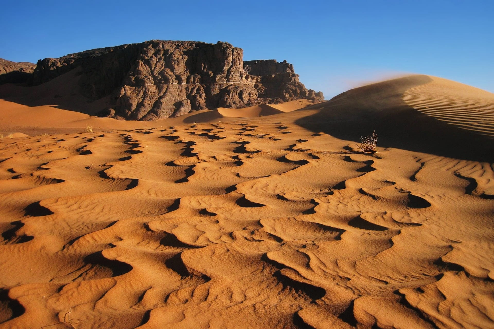 stone, africa, outdoors, non-urban scene, arid climate, sands, solid, algeria, climate, panoramic, sand, brown, beauty in nature, tourism, tassili, sandstone, HD Wallpaper