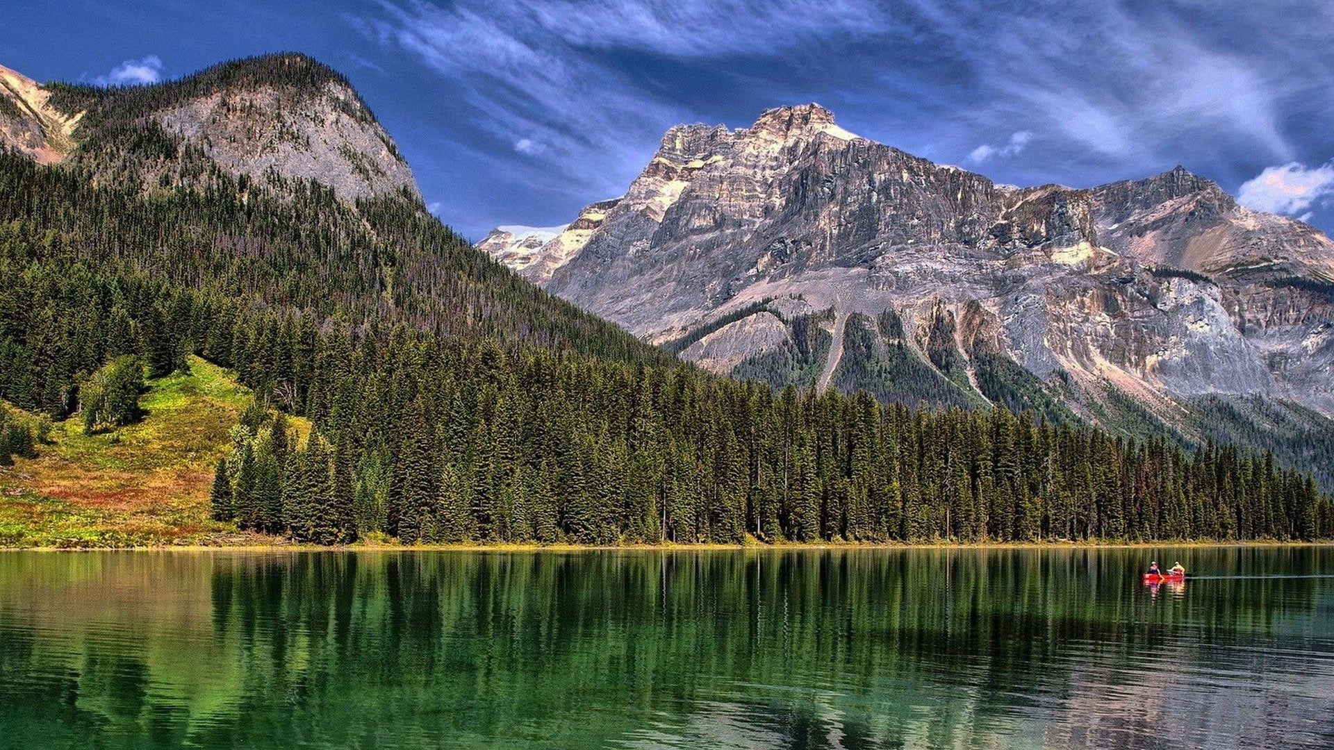 tranquility, plant, scenic, glacier, waterfront, mountain, rock, scenics - nature, tree, mountain range, cloud - sky, land, formation, summer, scenery, HD Wallpaper