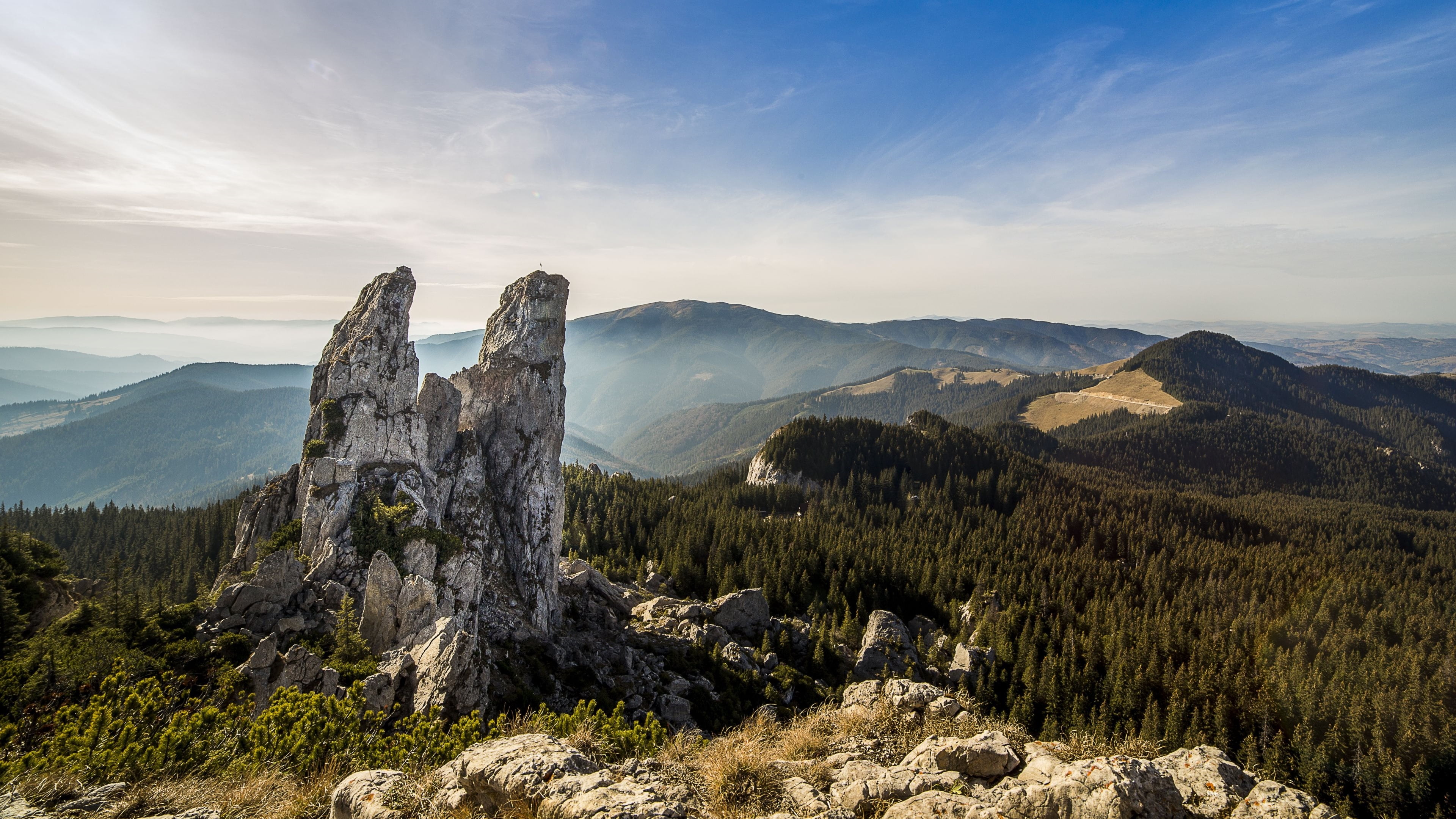 romania, scenics - nature, landscape, outdoors, tranquility, rarau, non-urban scene, mountain range, no people, europe, wilderness, rock - object, 4K, HD Wallpaper