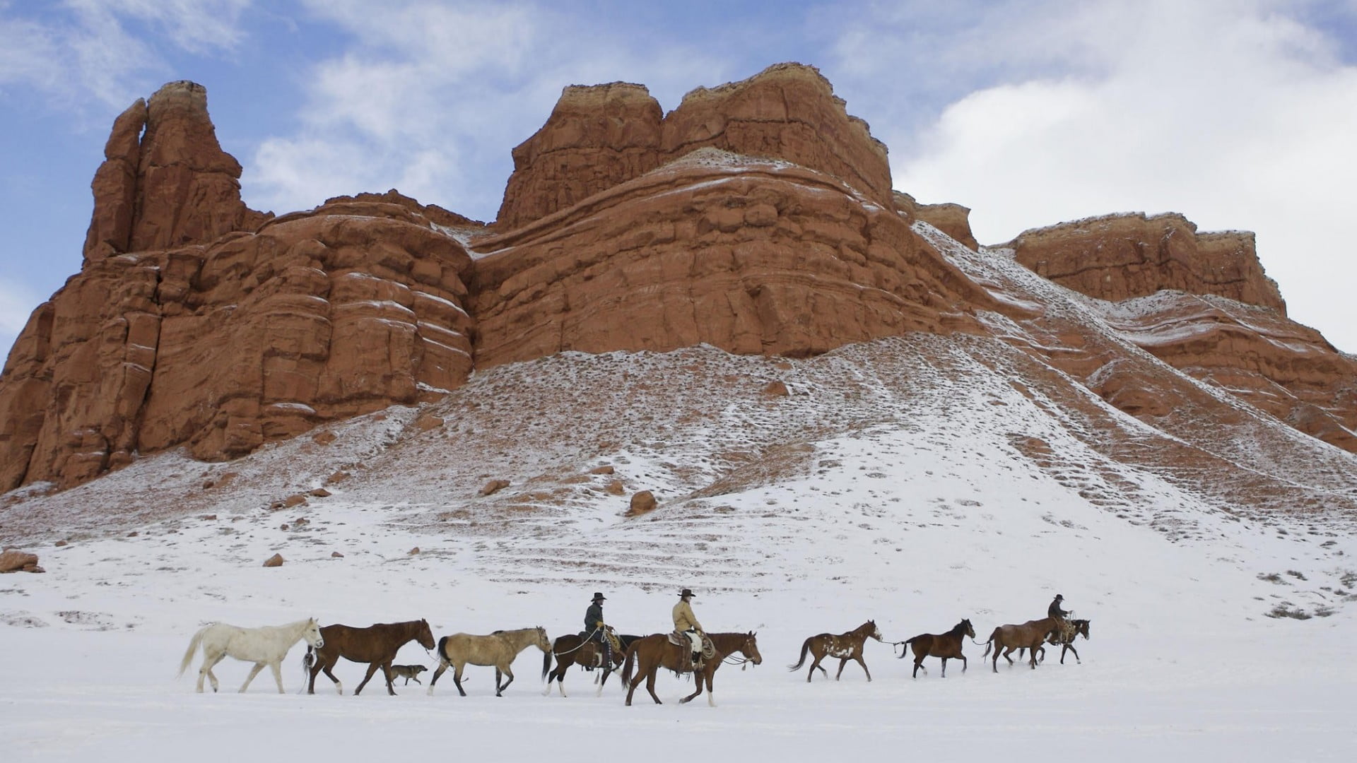 landscape, geological formation, mountain range, sky, animal themes, snow, valley, ancient, canyon, ocean, herbivorous, vertebrate, stone, desert, livestock, HD Wallpaper