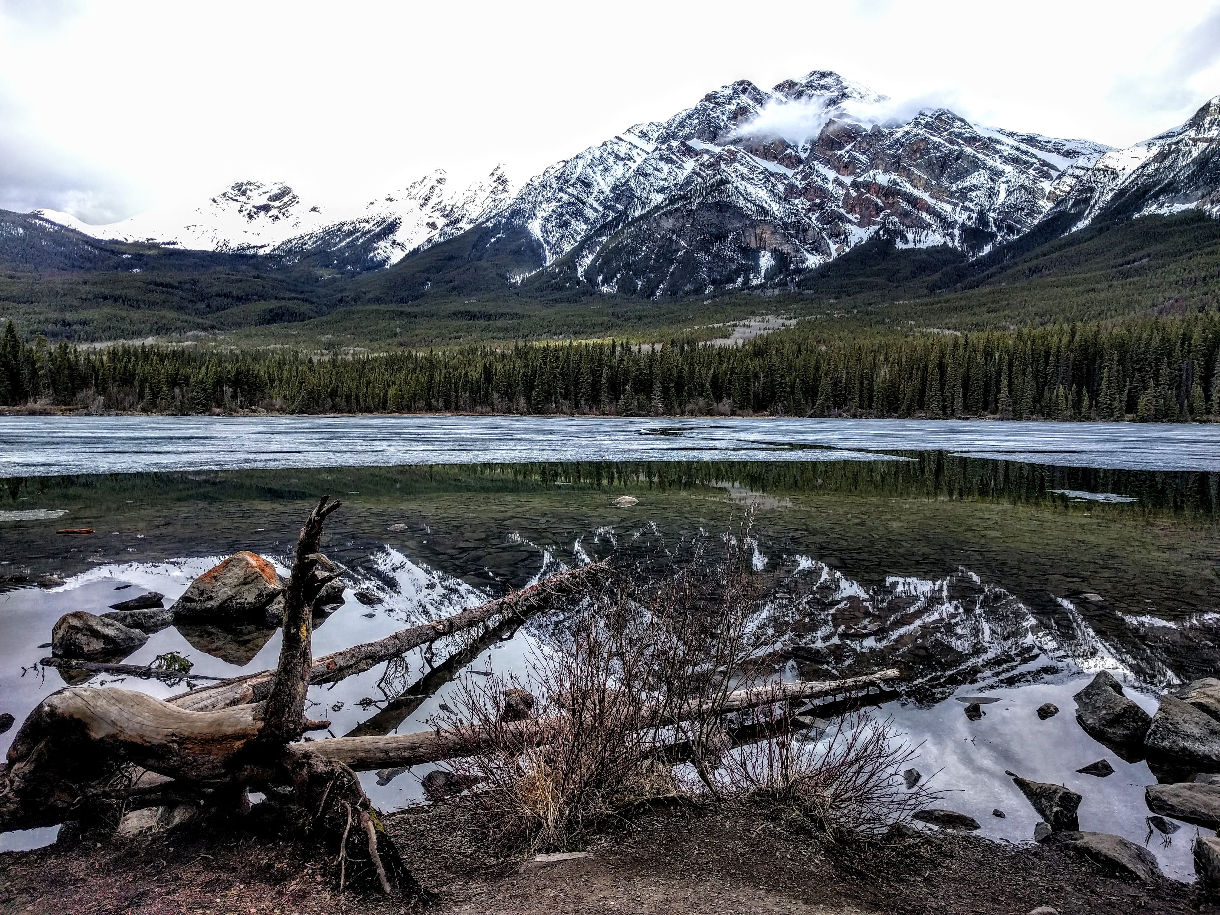 environment, non-urban scene, lake, day, pyramid lake, tranquility, snowcapped mountain, scenics - nature, beauty in nature, mountain, cold temperature, HD Wallpaper