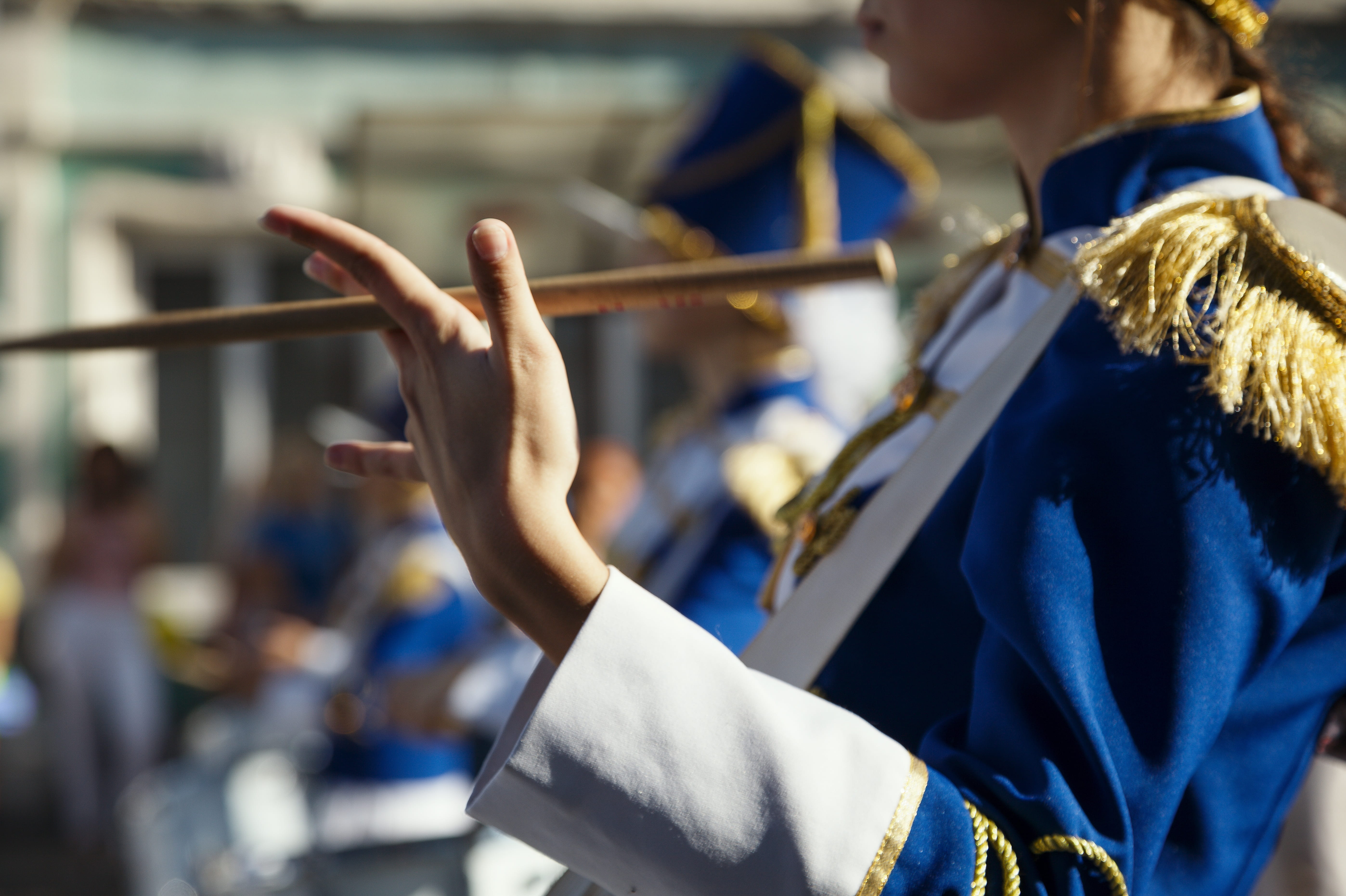 clothing, girl, epaulette, group of people, performance, limb, rhythm, 5K, sport, city centre, unrecognizable person, syzran, hands, drummer, lifestyles, HD Wallpaper