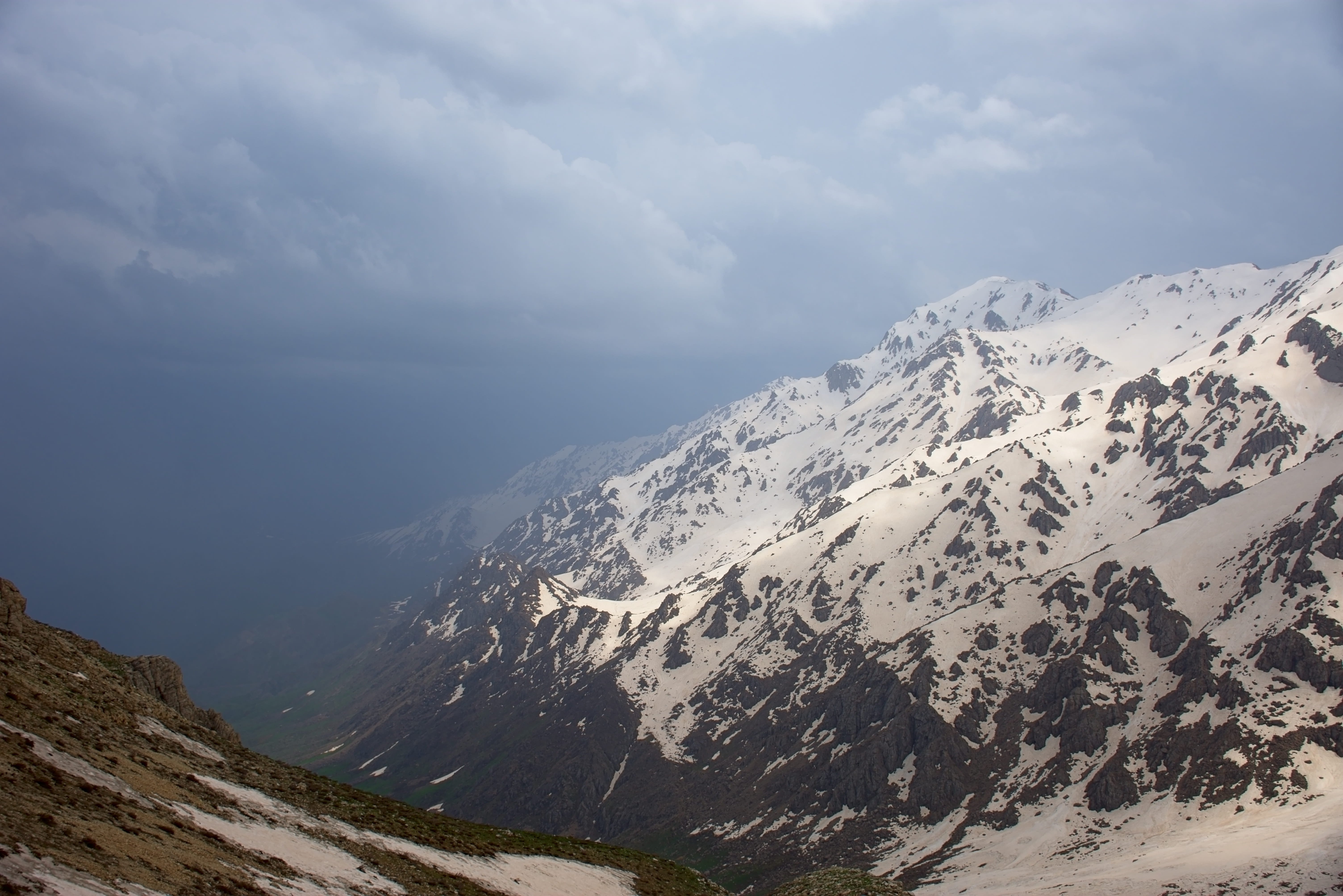 plateau, snowcapped mountain, day, tranquility, gravel, no people, land, outdoors, scenery, sports, way, sky, tranquil scene, cloud - sky, formation, slope, HD Wallpaper