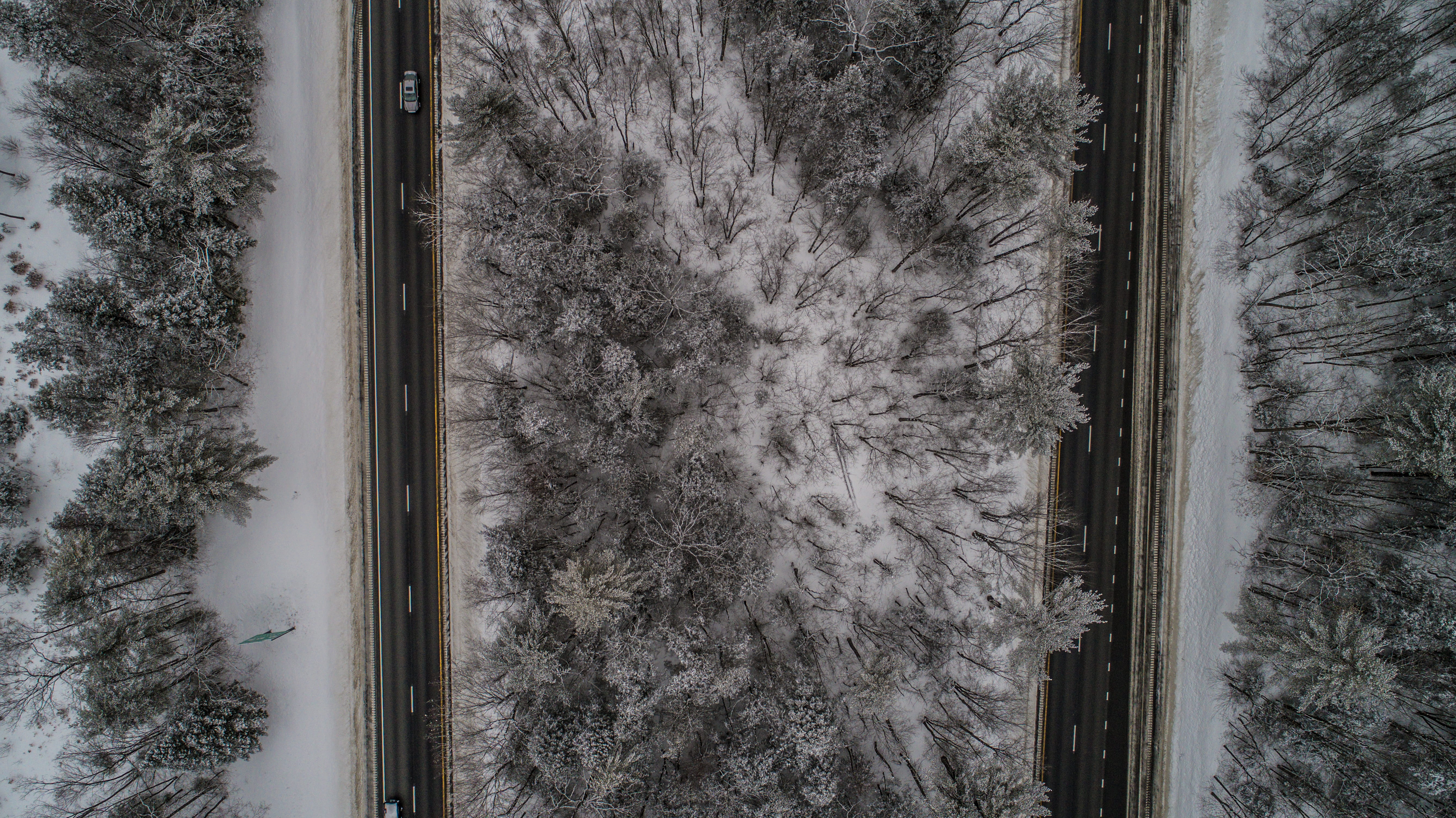 I-93, scenics - nature, beauty in nature, nature, photograph, flowing water, land, drone view, trees, outdoors, frost, high angle view, no people, tree, HD Wallpaper