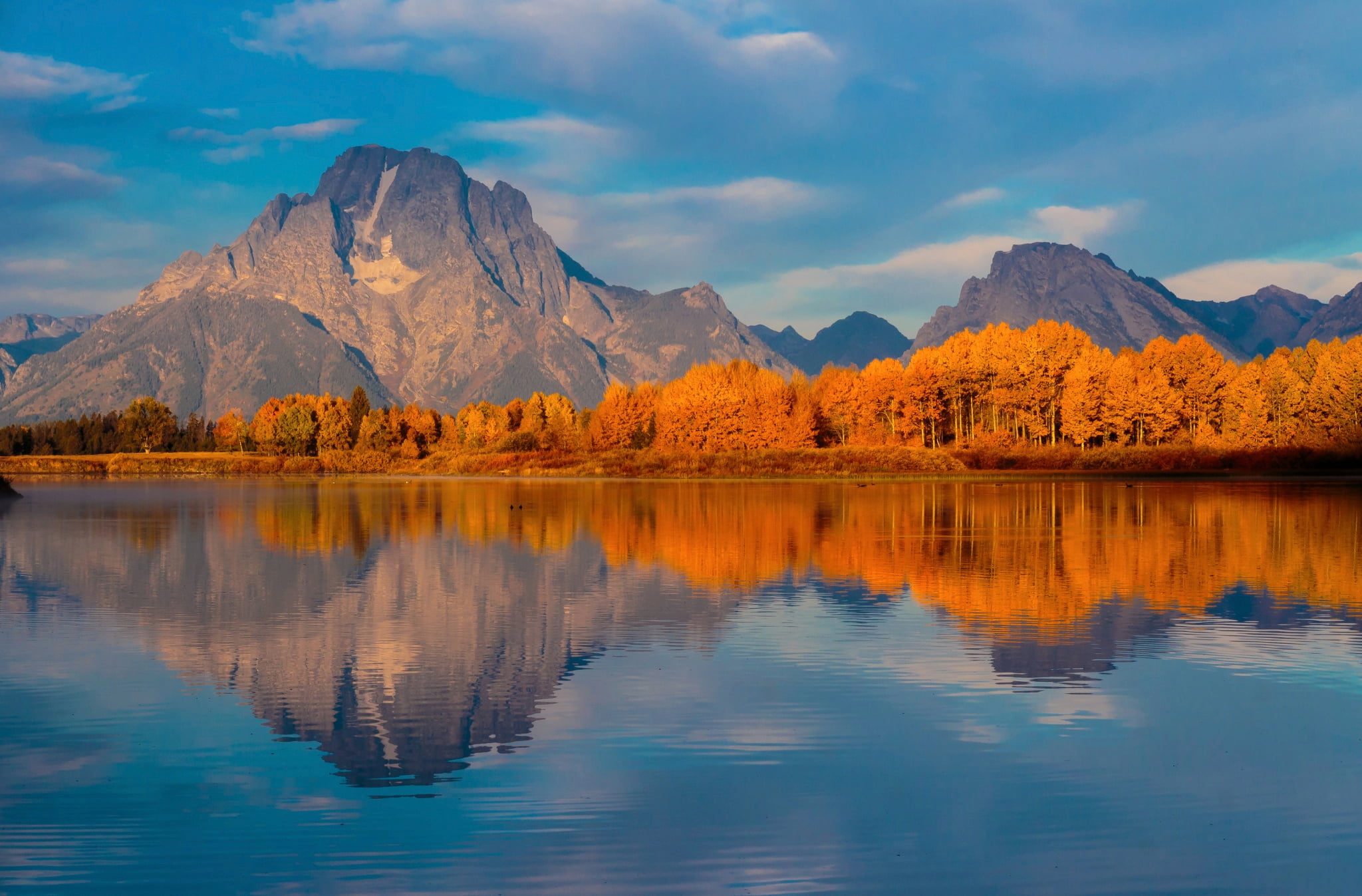 cloud - sky, mountains, mountain, water, Wyoming, non-urban scene, beauty in nature, reflection, tranquility, idyllic, mountain range, autumn, outdoors, HD Wallpaper