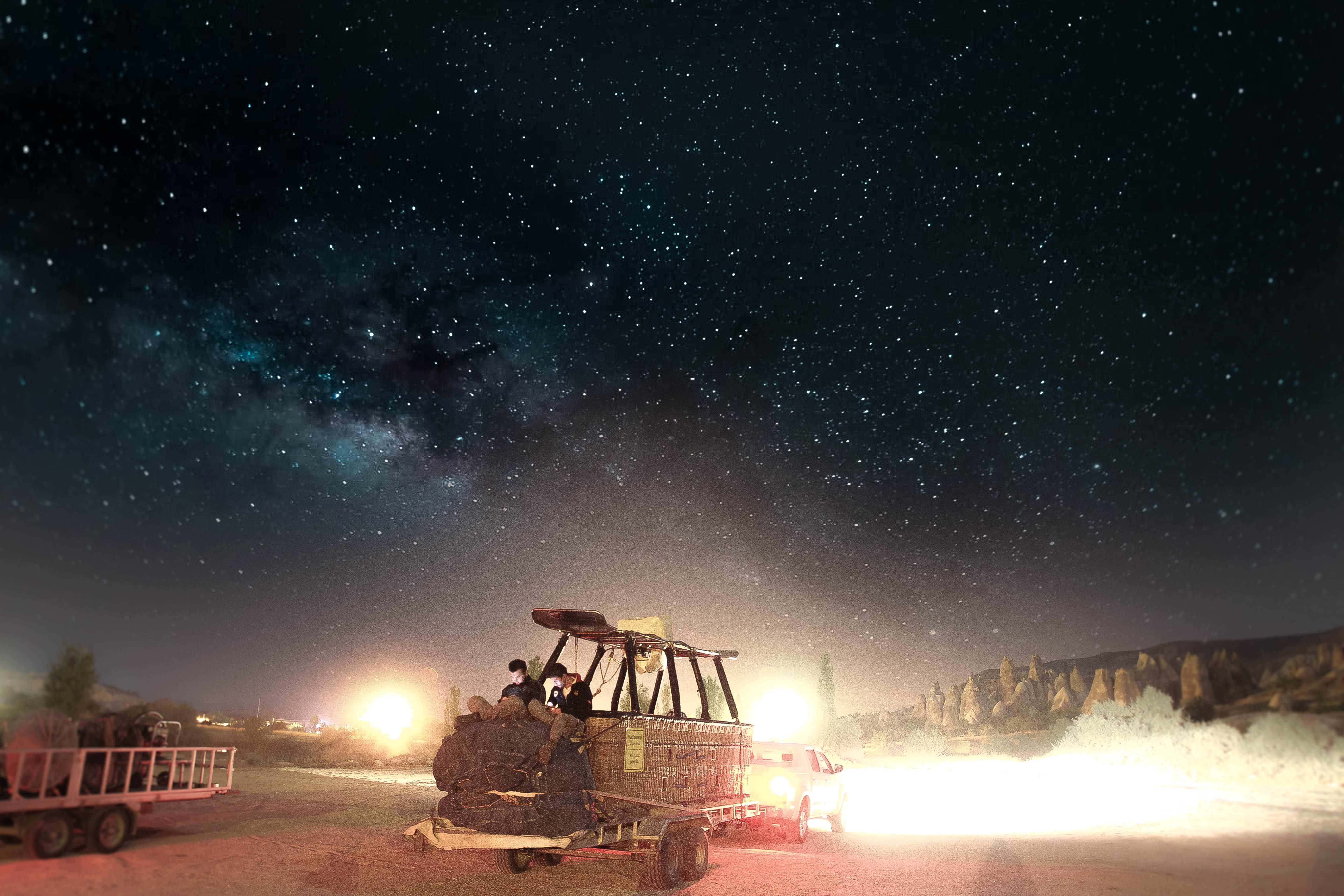 construction industry, space and astronomy, transportation, astronomy, stars, vehicle, sky, scenics - nature, car, science, 5K, gray, star field, industry, HD Wallpaper