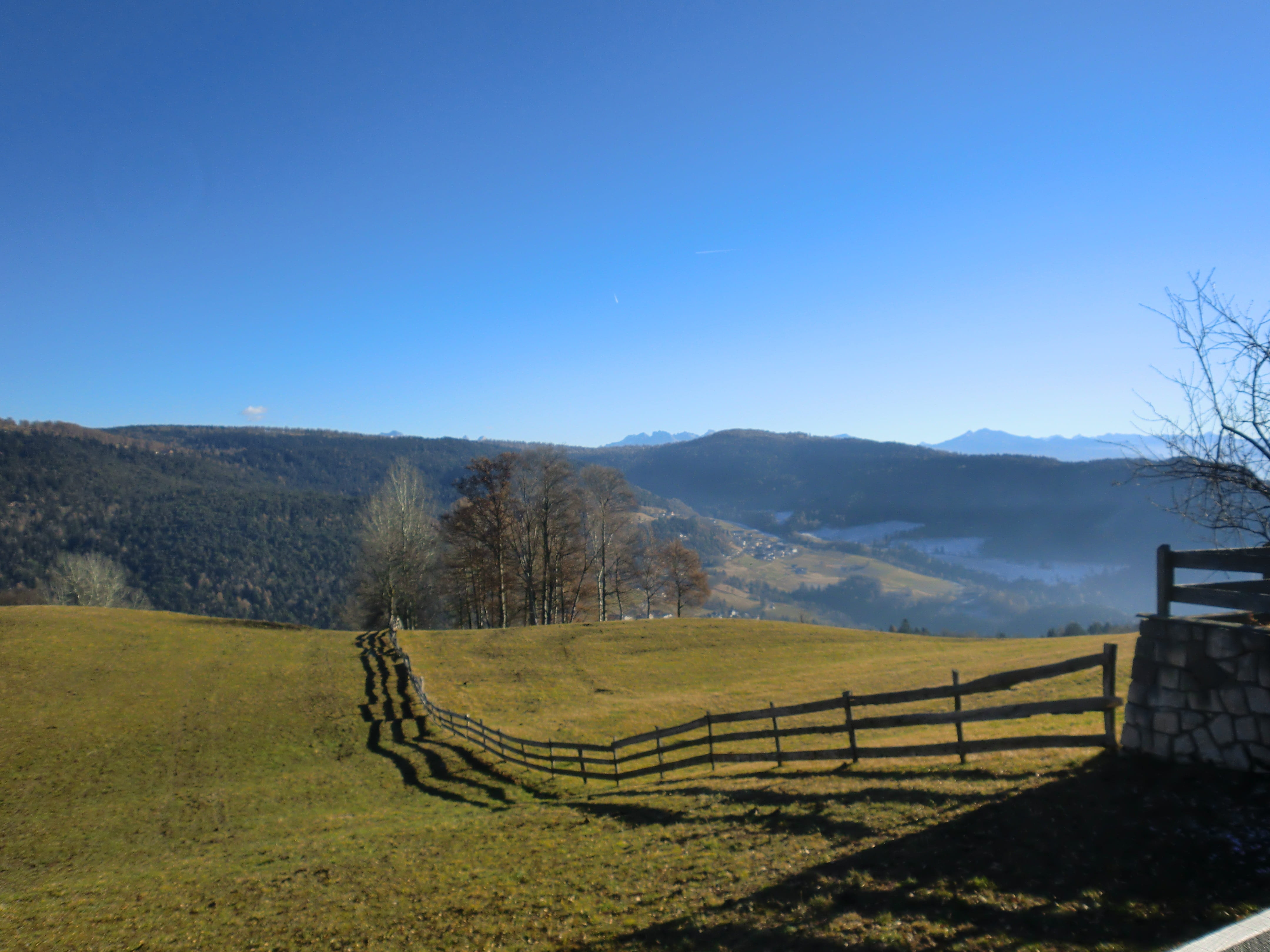 trentino, boundary, blue, landscape, rural scene, fence, holidays, alps, clear sky, winter, no people, mountain, land, sky, nature, barrier, environment, HD Wallpaper
