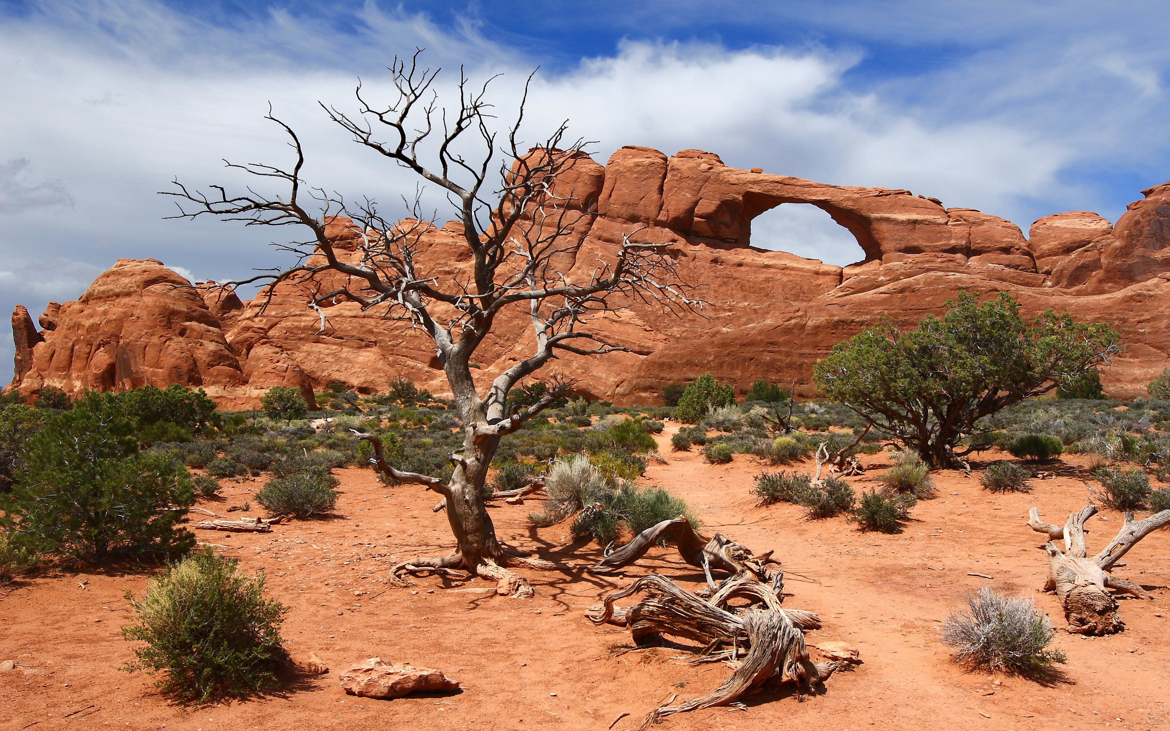 climate, hd, travel destinations, remote, sky, park, unburnsky, semi-arid, eroded, 4K, rock - object, natural arch, beauty in nature, stone, non-urban scene, HD Wallpaper