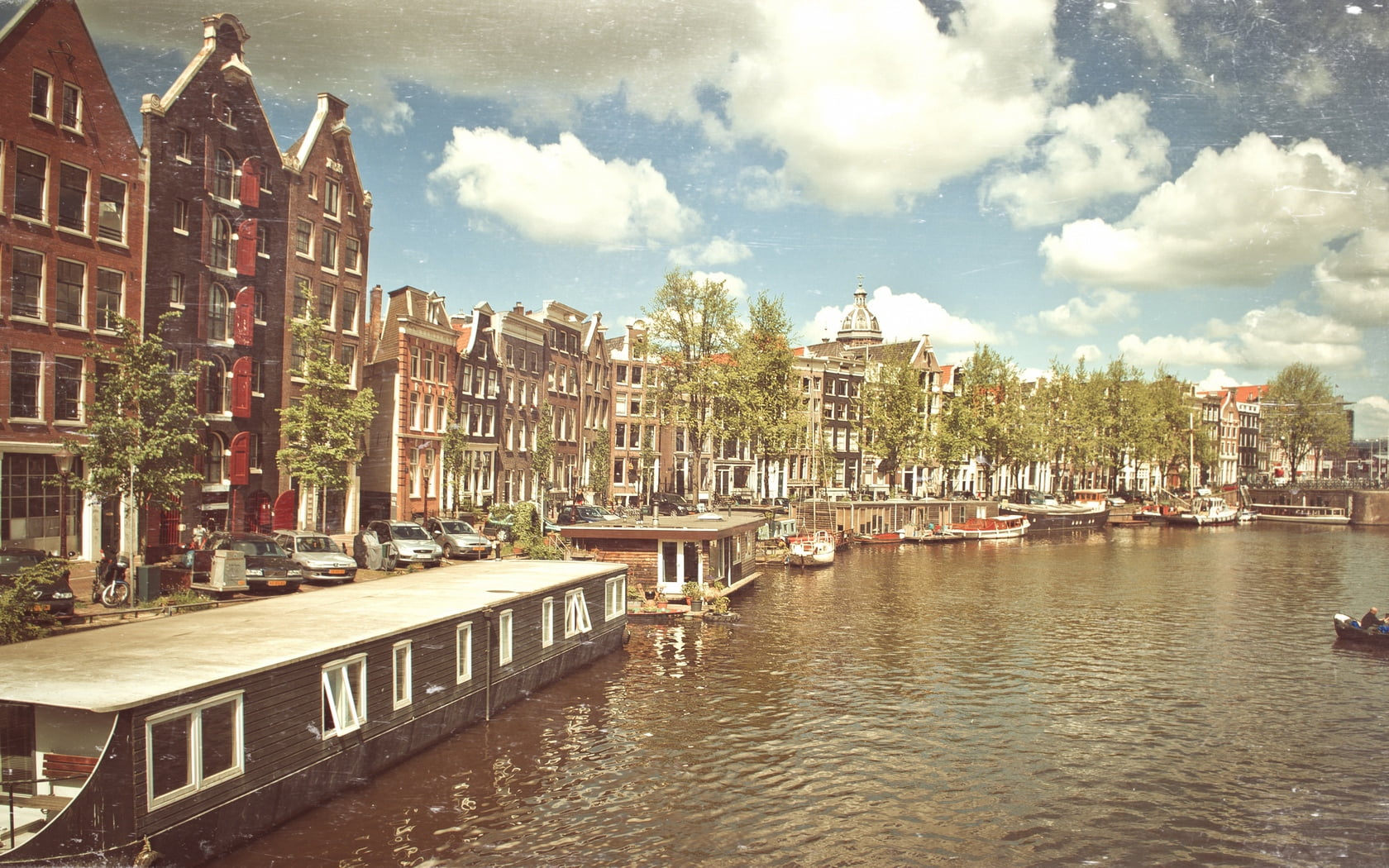 transportation, mode of transportation, sky, travel, building Exterior, no people, netherlands, cloud - sky, row house, old, waterfront, nature, north Holland, HD Wallpaper