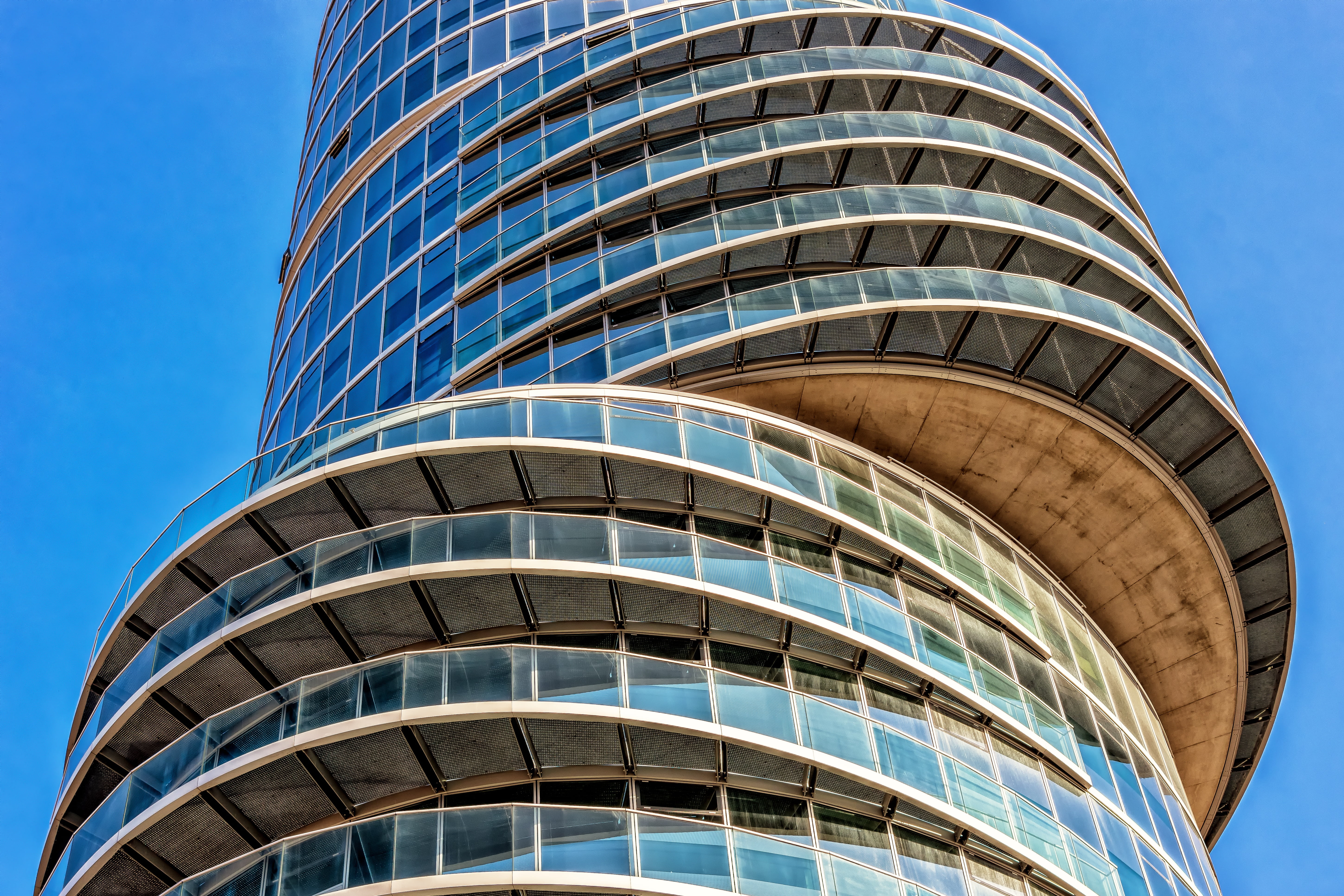 architecture, glass - material, nature, building exterior, business, rise, reflection, glass, real estate, futuristic, facade, low angle view, no people, HD Wallpaper