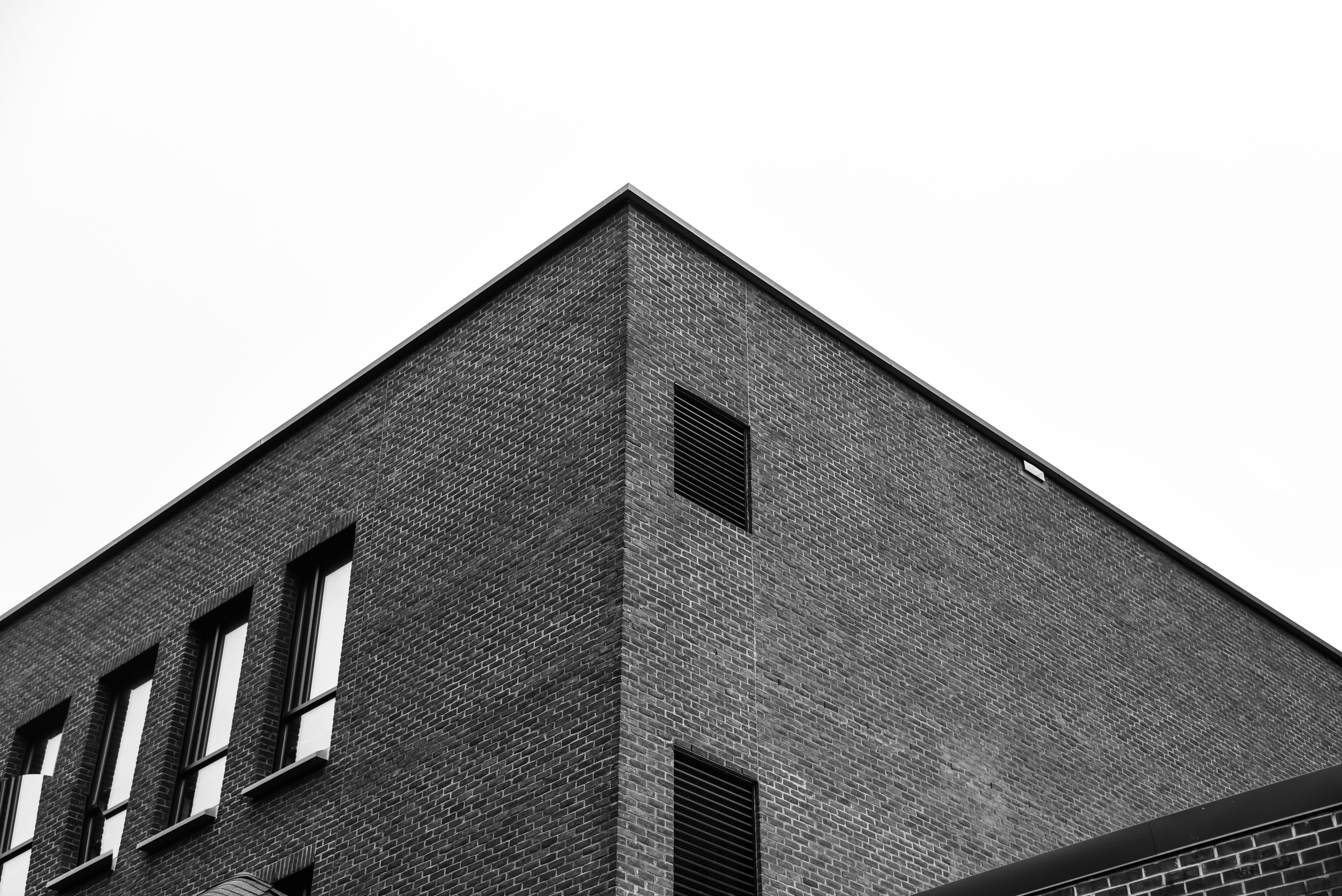 house, sky, outdoors, downtown, north carolina, no people, brick, building, old, black and white, roof, place of worship, building exterior, raleigh, low angle view, HD Wallpaper