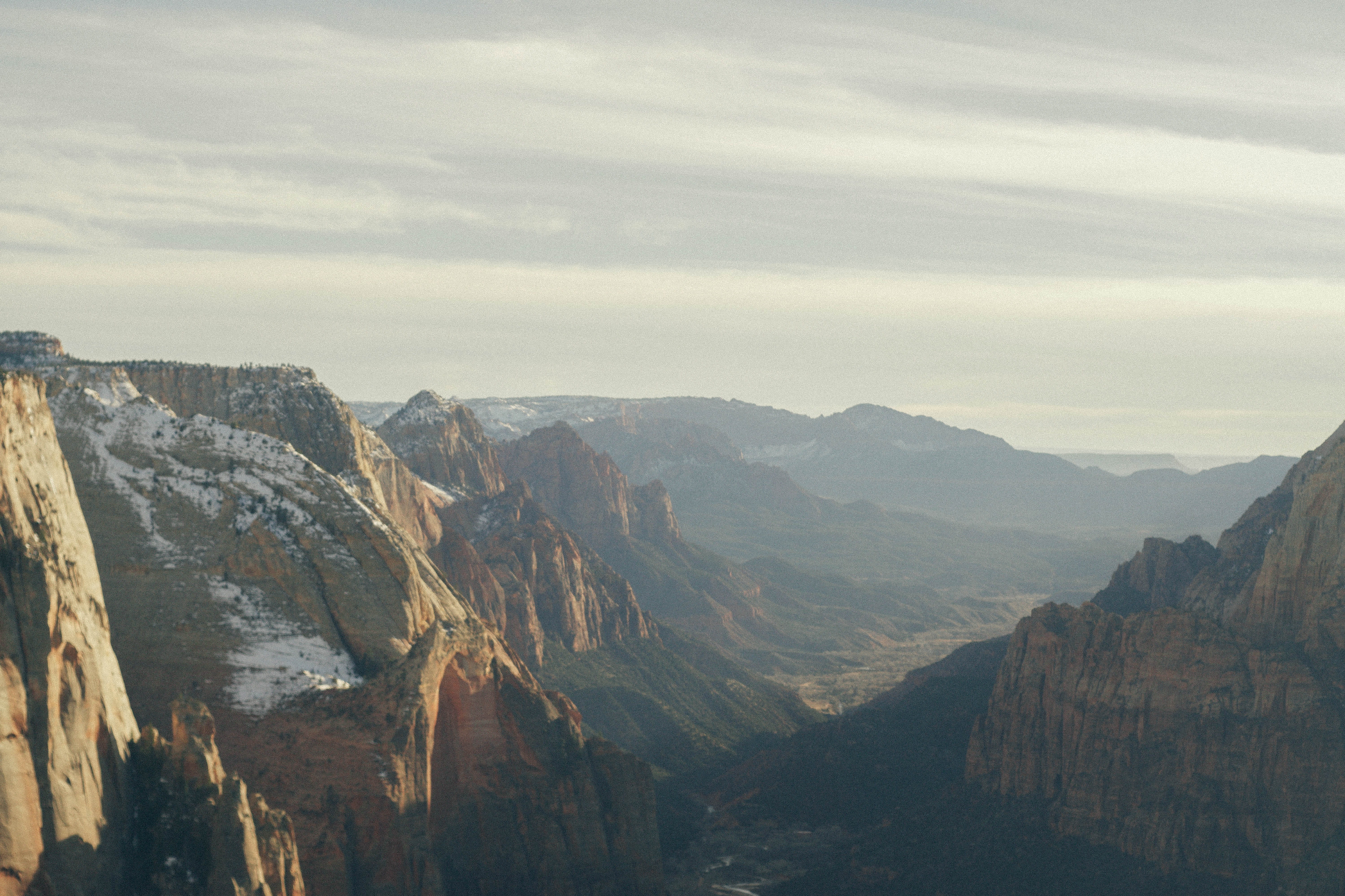 eroded, formation, travel destinations, rock, tranquility, landscape, sky, mountain range, 5K, tourism, non-urban scene, zions, united states, observation point trail, HD Wallpaper