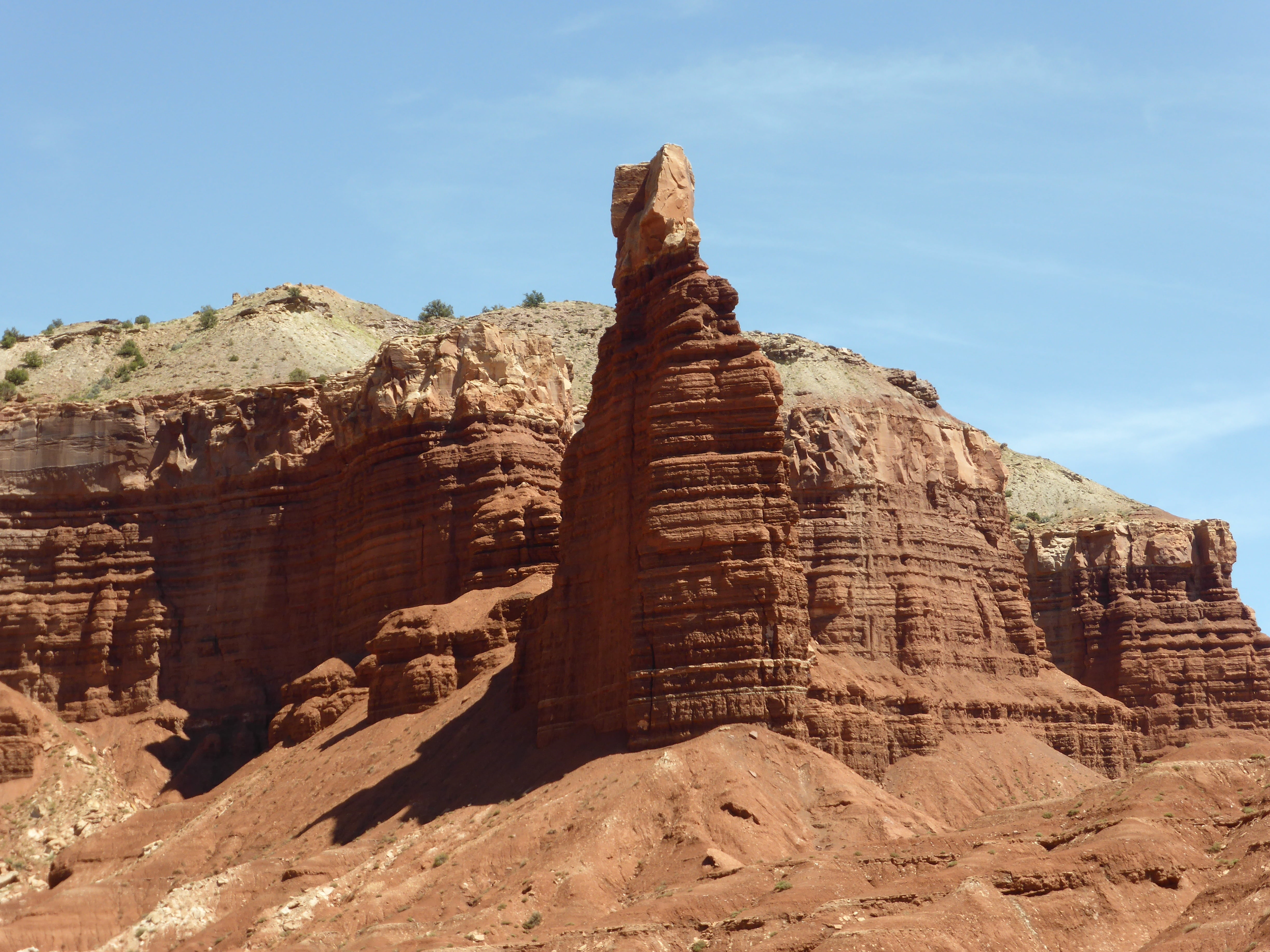 travel, nature, solid, rock formation, day, formation, travel destinations, capitol reef, sky, rock, climate, mountain, no people, outdoors, geology, tranquility, HD Wallpaper
