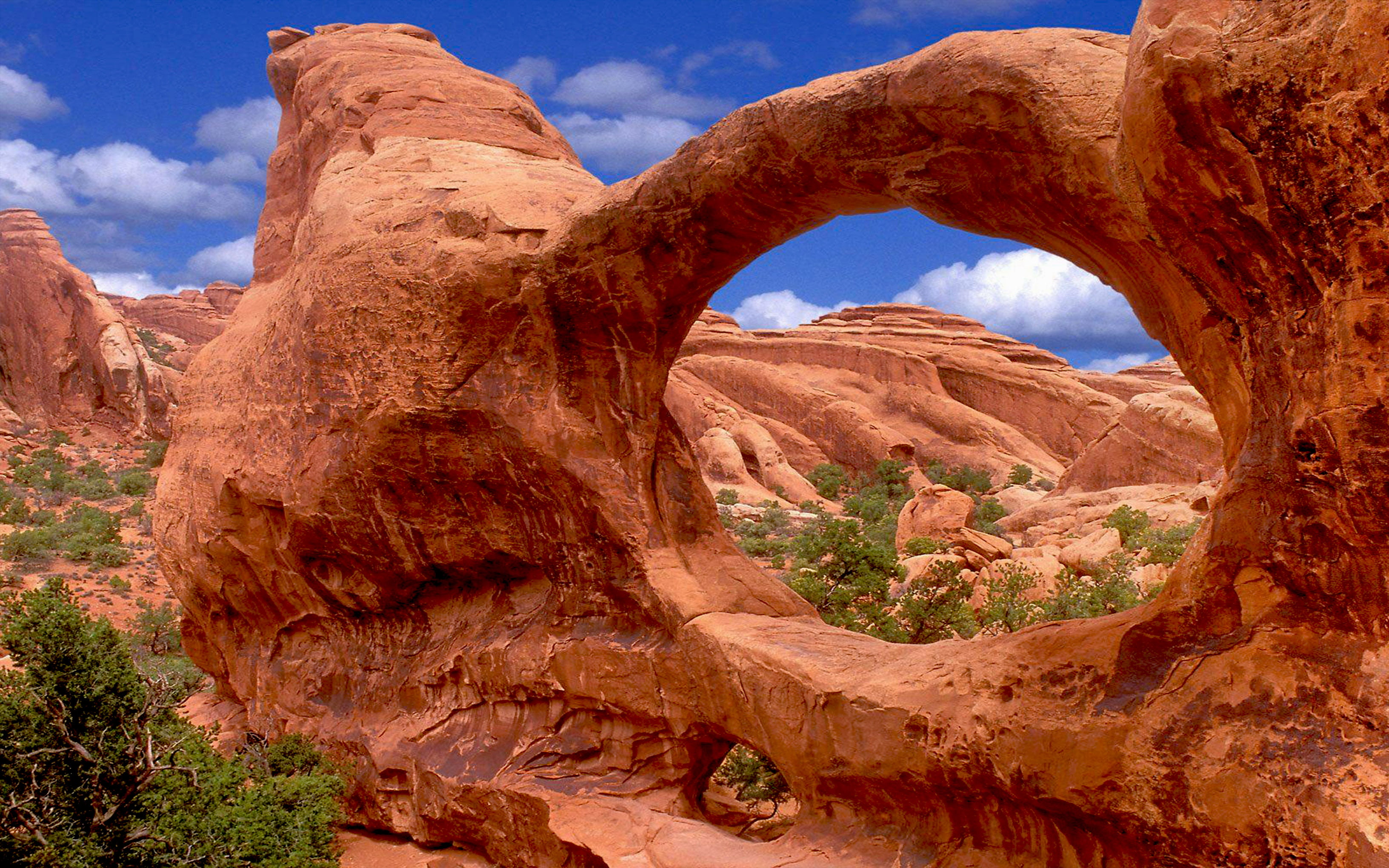 geology, states, places, travel destinations, nature, arid climate, rock - object, utah, national, sky, unusual, scenics - nature, hd, eroded, double, outdoors, HD Wallpaper