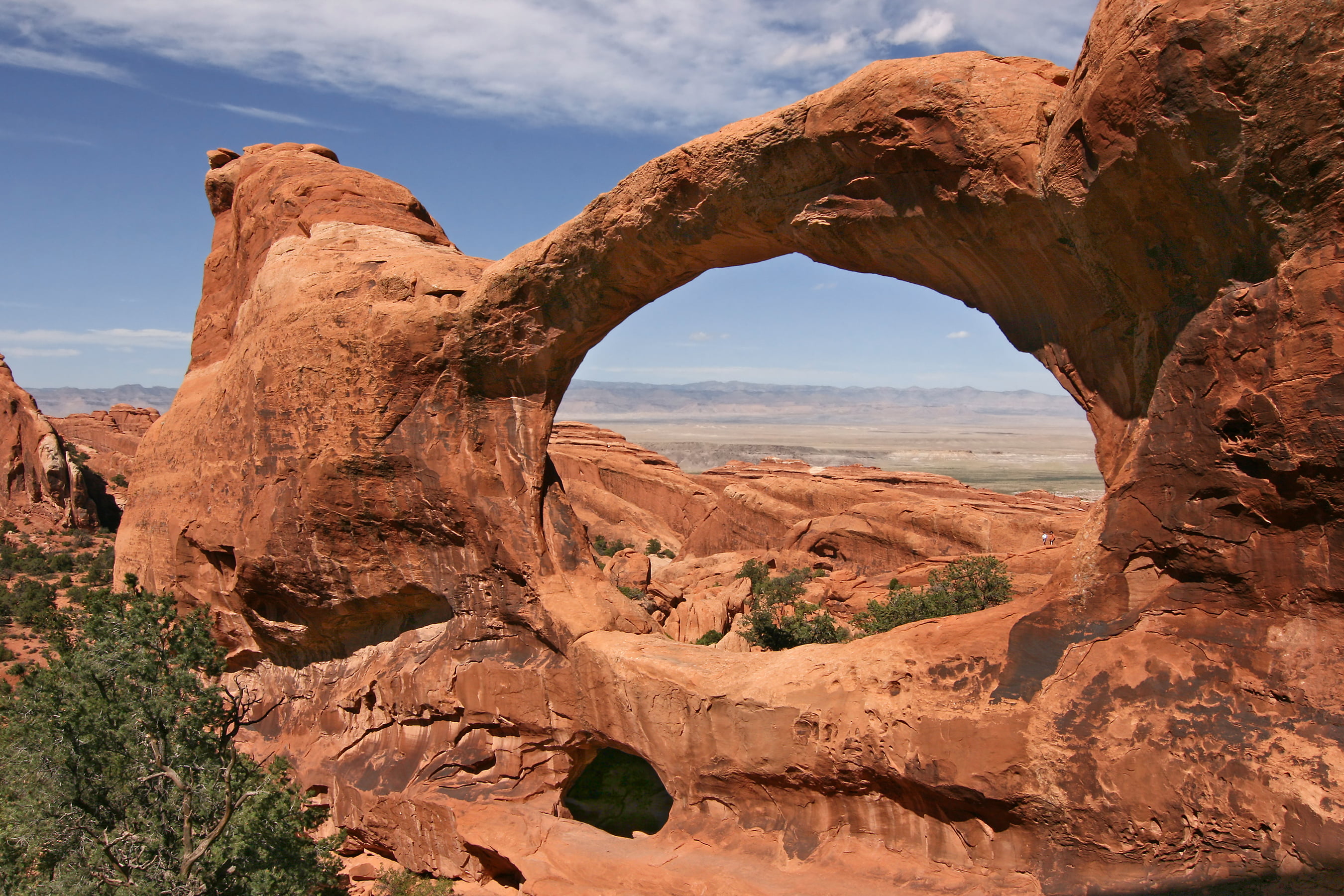 natural arch, climate, physical geography, national, atmospheric, tranquil scene, 2K, non-urban scene, nature, rock, outdoors, canyon, state, travel destinations, HD Wallpaper