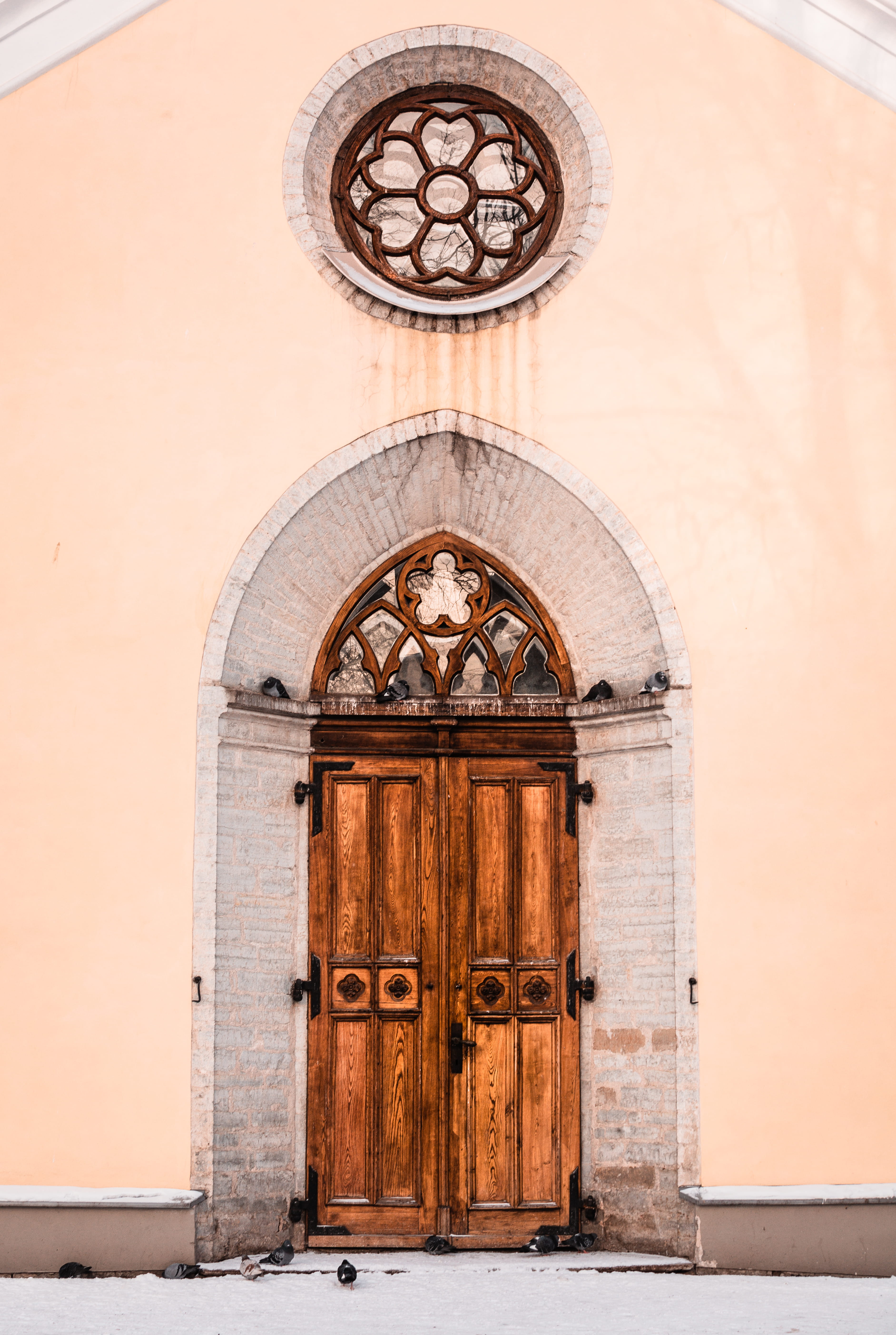 belief, wooden, closed, day, arch, spirituality, safety, entrance, building exterior, history, clock, place of worship, door, the past, built structure, Phone HD Wallpaper