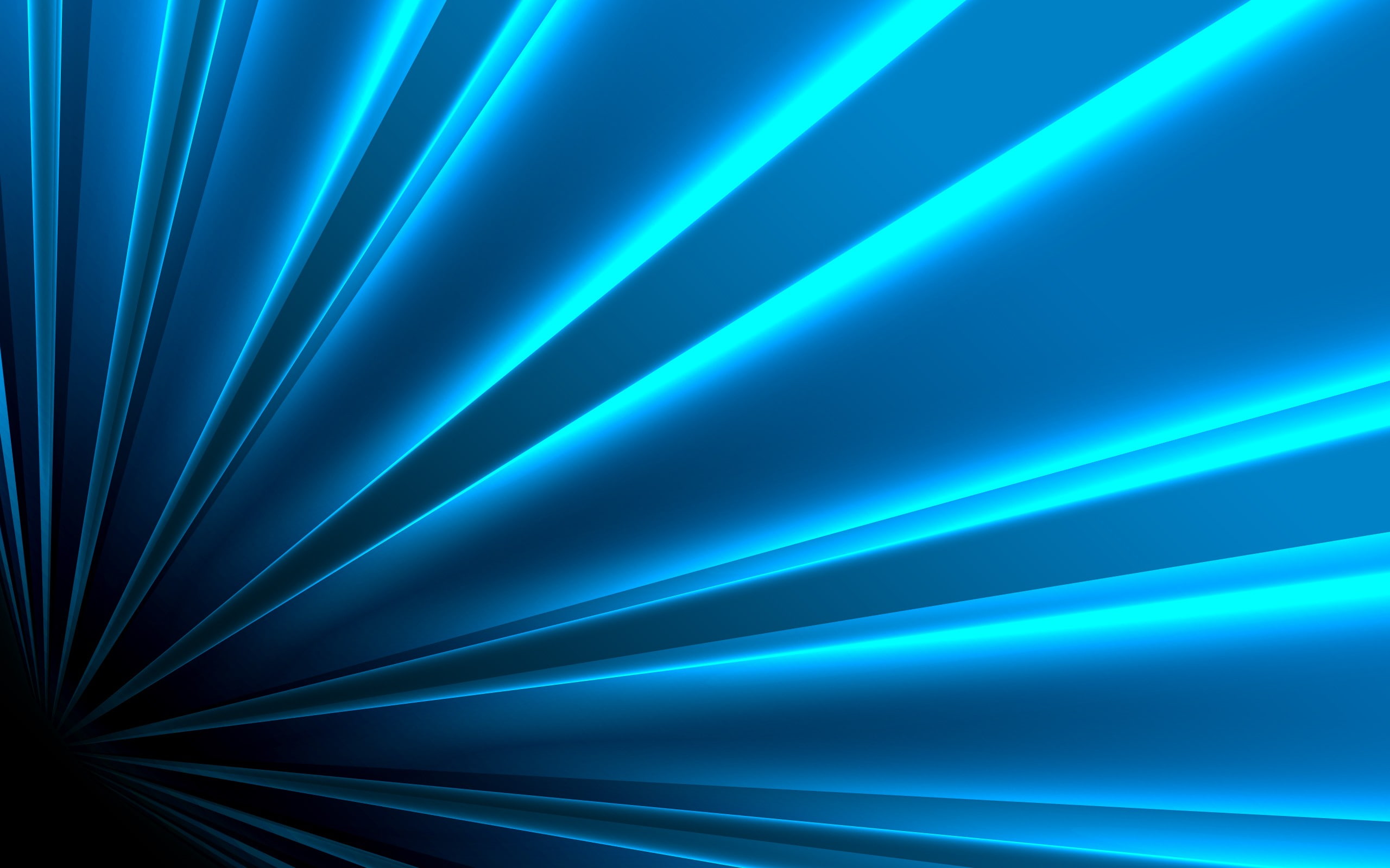 blue, beam, 2K, digital art, cyan, abstract, lines, HD Wallpaper