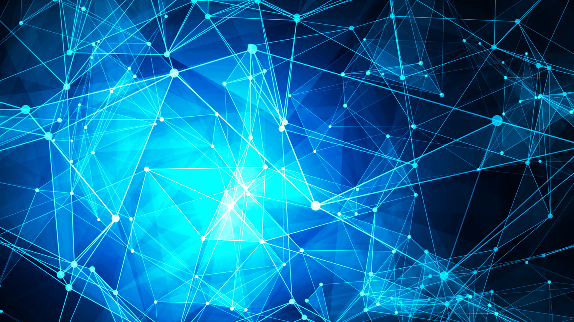 digital art, geometry, abstract, blue, lines, cyan, 1080P, HD Wallpaper