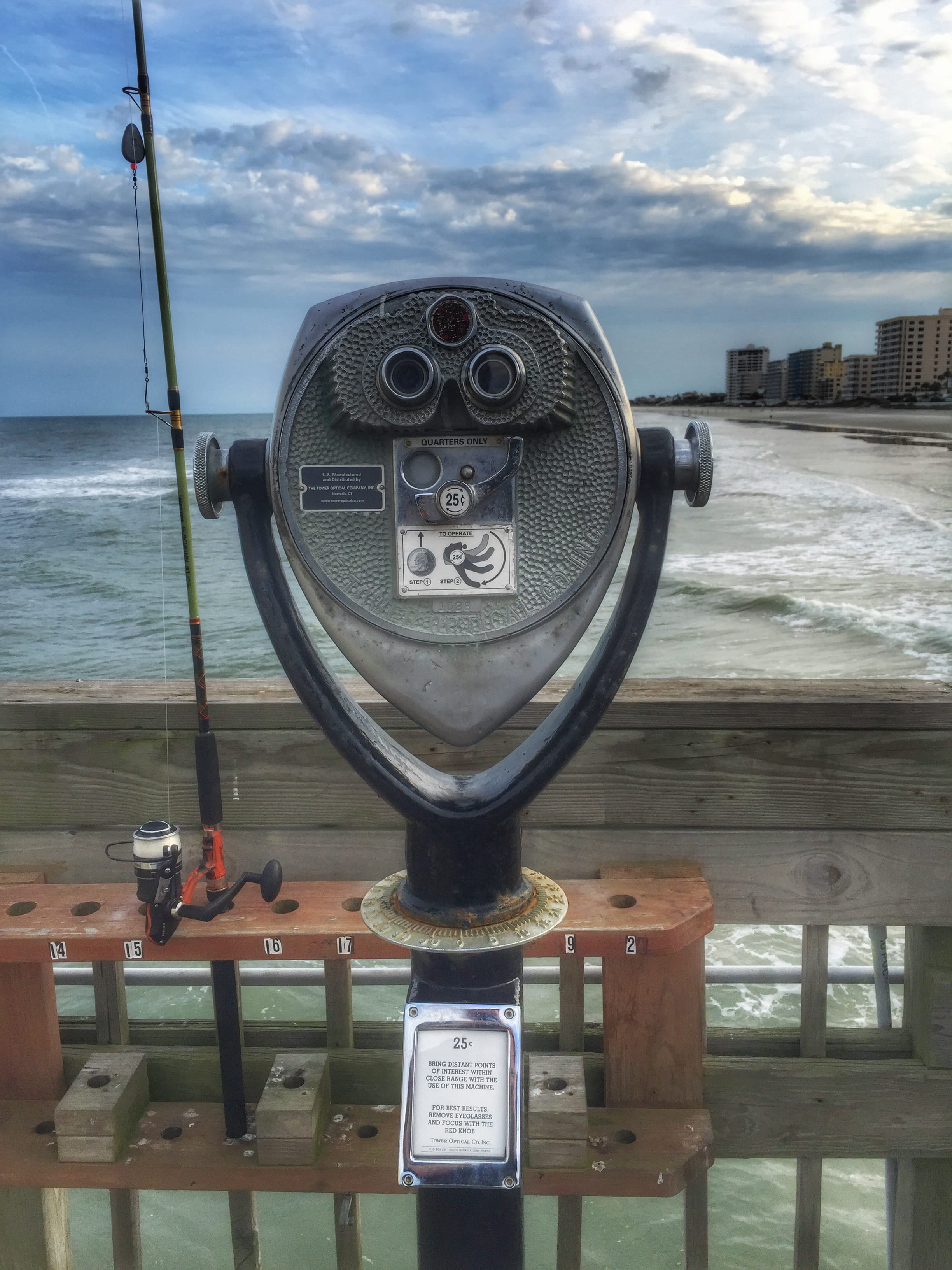 florida, security, railing, close-up, water, united states, ocean, day, surveillance, sky, sea, cloud - sky, metal, ocean view halifax estates, city, beach, Phone HD Wallpaper