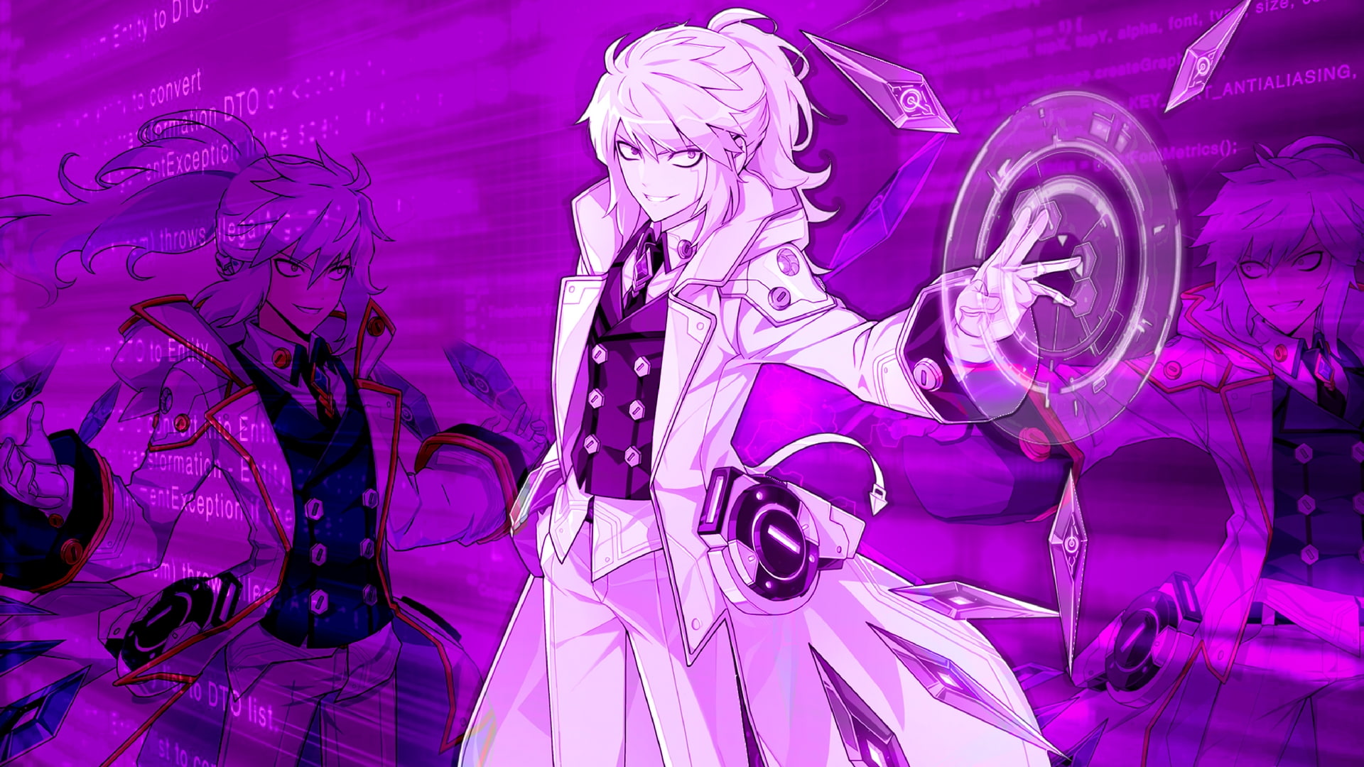 Elsword, performance, indoors, pink color, event, anime boys, Anime Game, human representation, nightlife, no people, representation, 1080P, arts culture and entertainment, HD Wallpaper