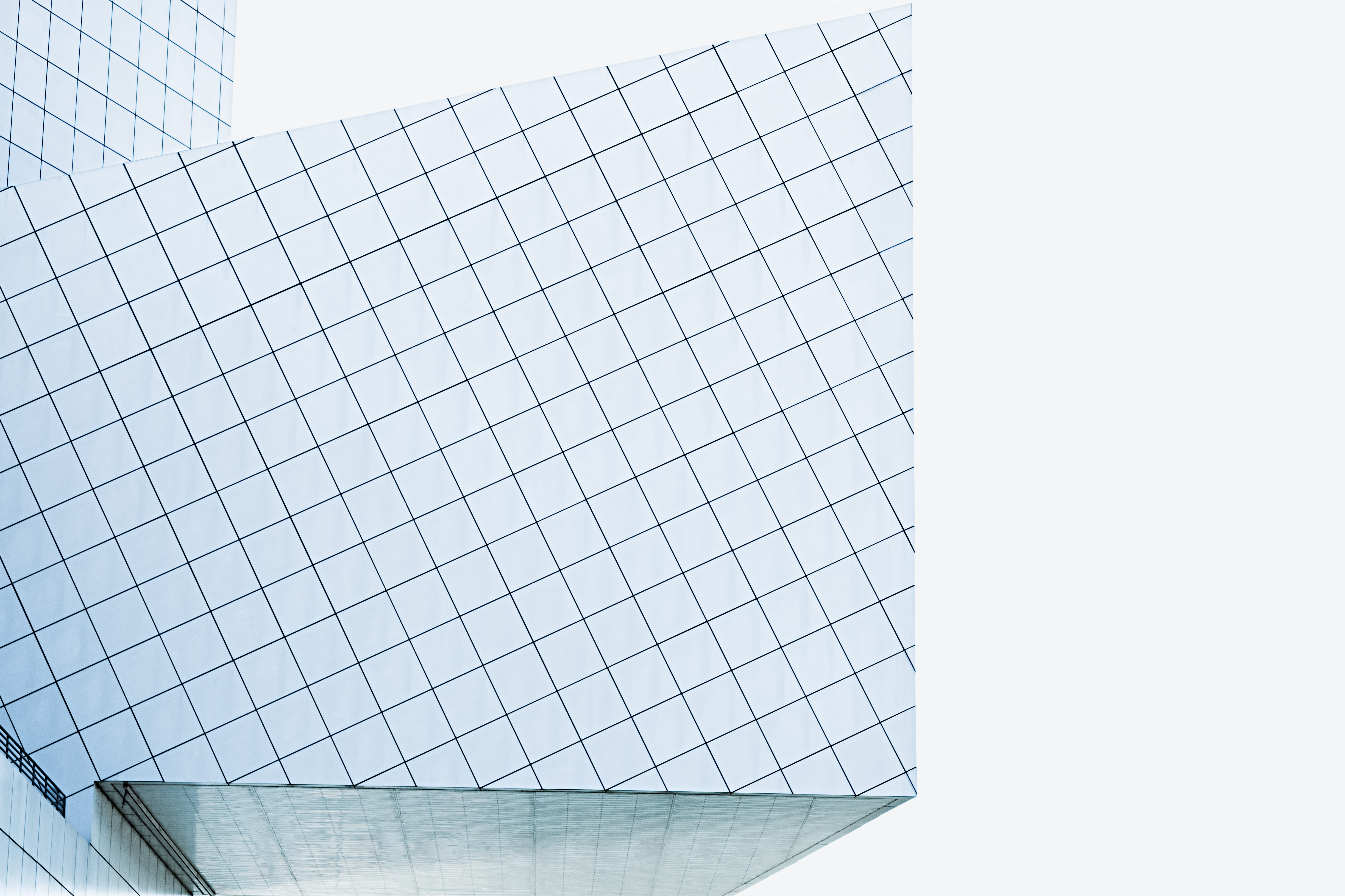 cle, clear sky, geometric shape, skyscraper, nature, architecture, ohio, modern, building, day, grid, lines, no people, pattern, building exterior, white, HD Wallpaper