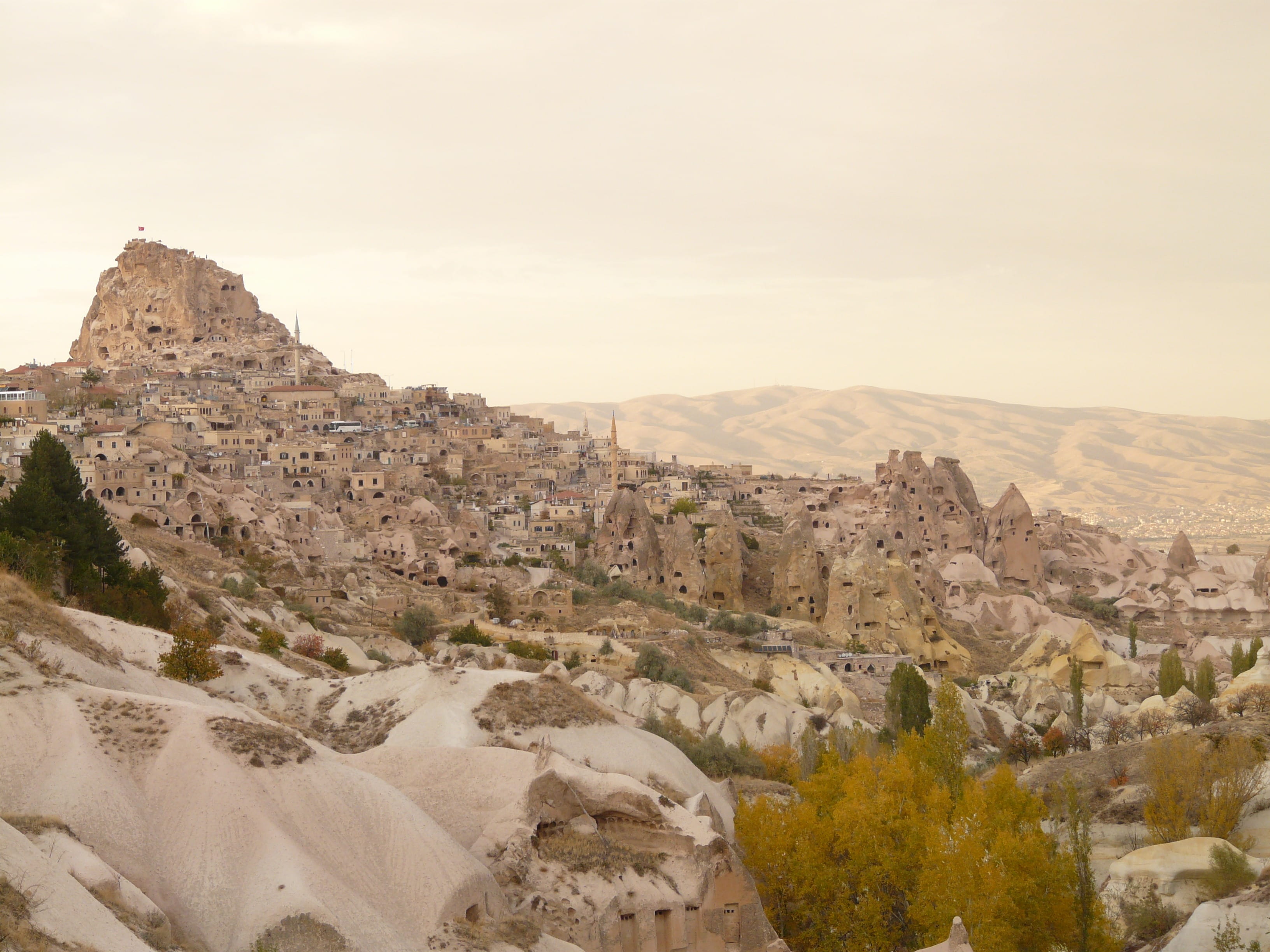outdoors, nevşehir, beauty in nature, illustration, castle rock, land, castle, nature, non-urban scene, turkey, landscape, pigeon valley, tranquility, city, HD Wallpaper