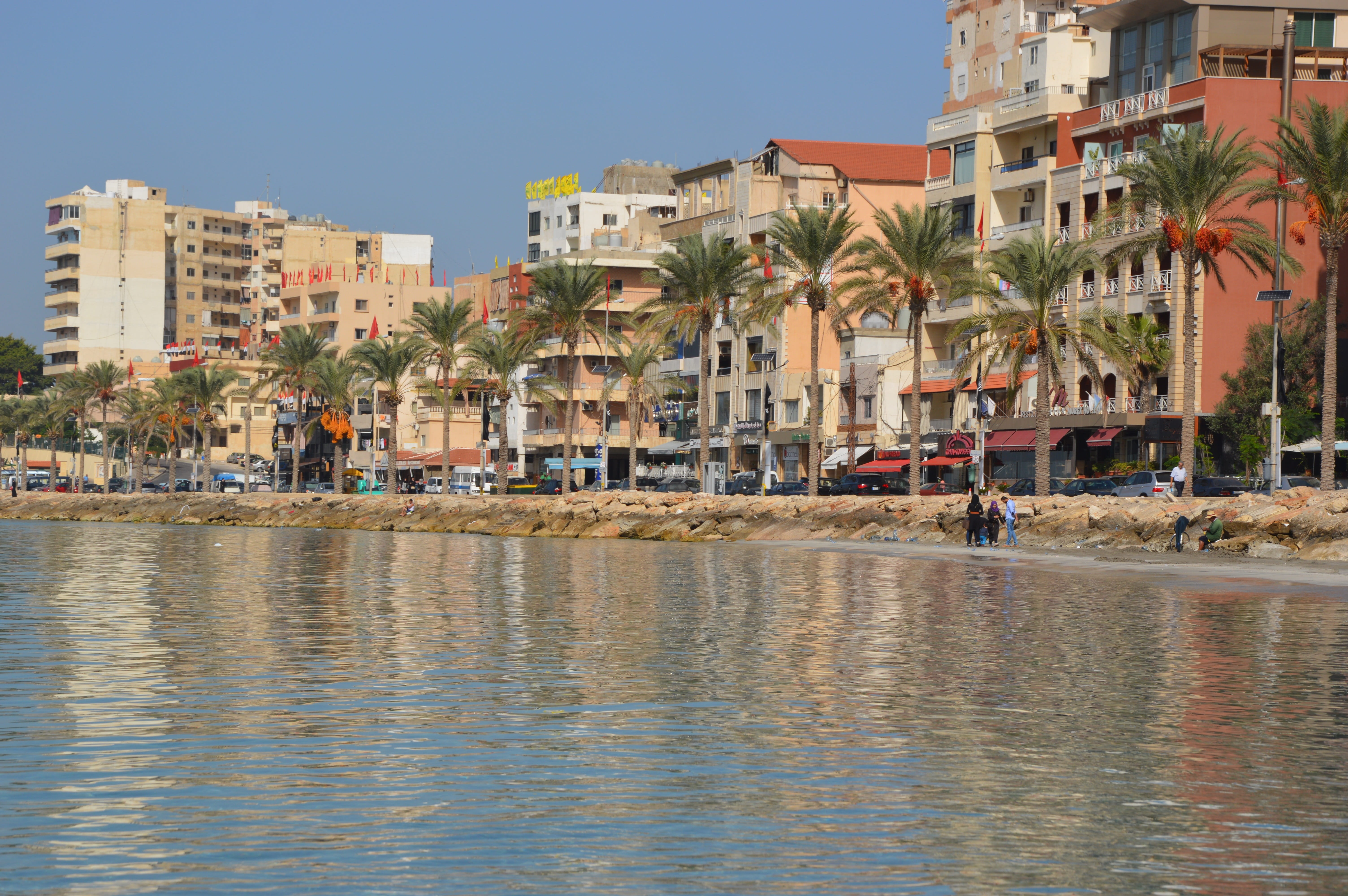building exterior, Mediterranean, waterfront, built structure, Lebanon, house, nature, architecture, 5K, sea, day, outdoors, water, Beach, sky, Promenade, HD Wallpaper