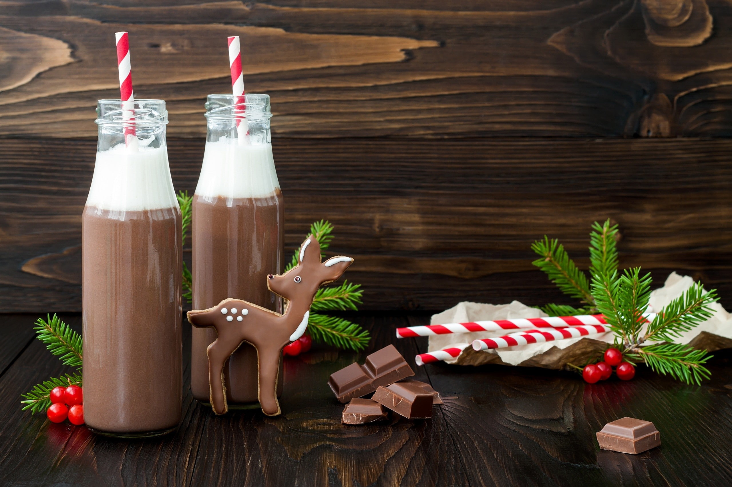 Christmas, chocolate, 2K, food, HD Wallpaper