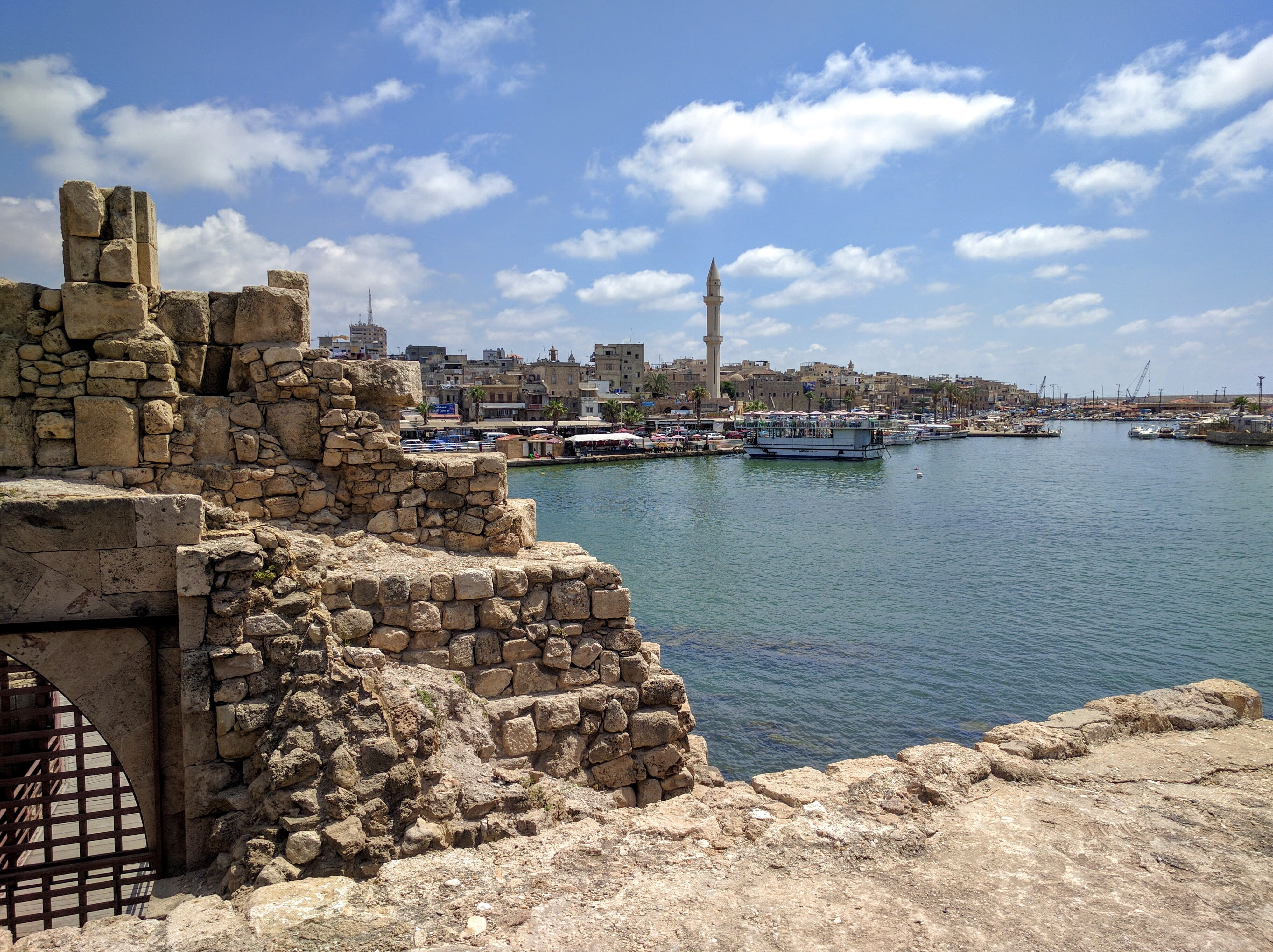 no people, view, transportation, cloud - sky, sky, solid, travel destinations, nautical vessel, mosque, building exterior, lebanon, nature, rocks, water, HD Wallpaper