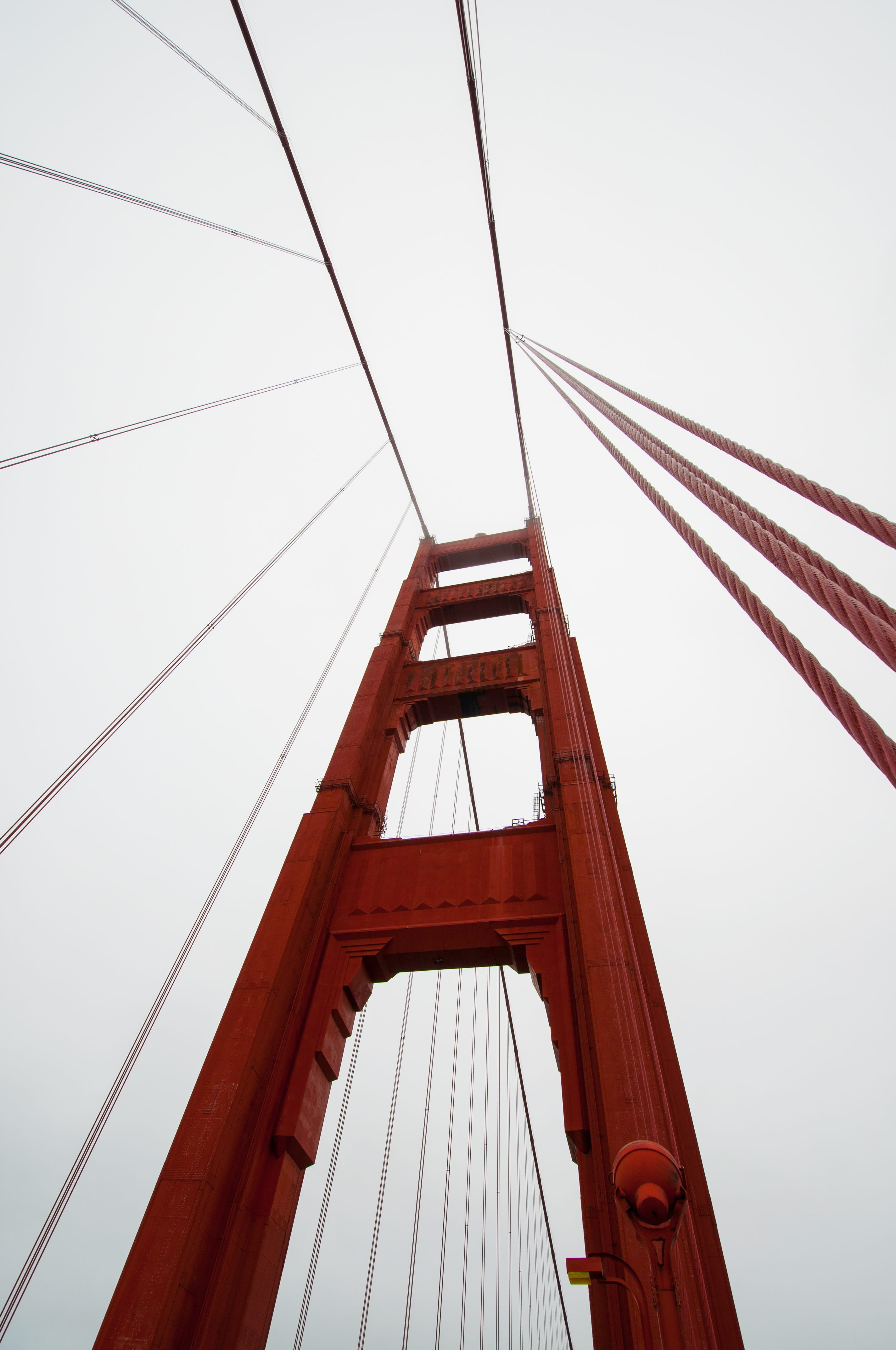 4K, bridge - man made structure, outdoors, day, usa, steel cable, golden-gate-bridge, california, suspension bridge, travel destinations, clear sky, golden gate bridge, Phone HD Wallpaper