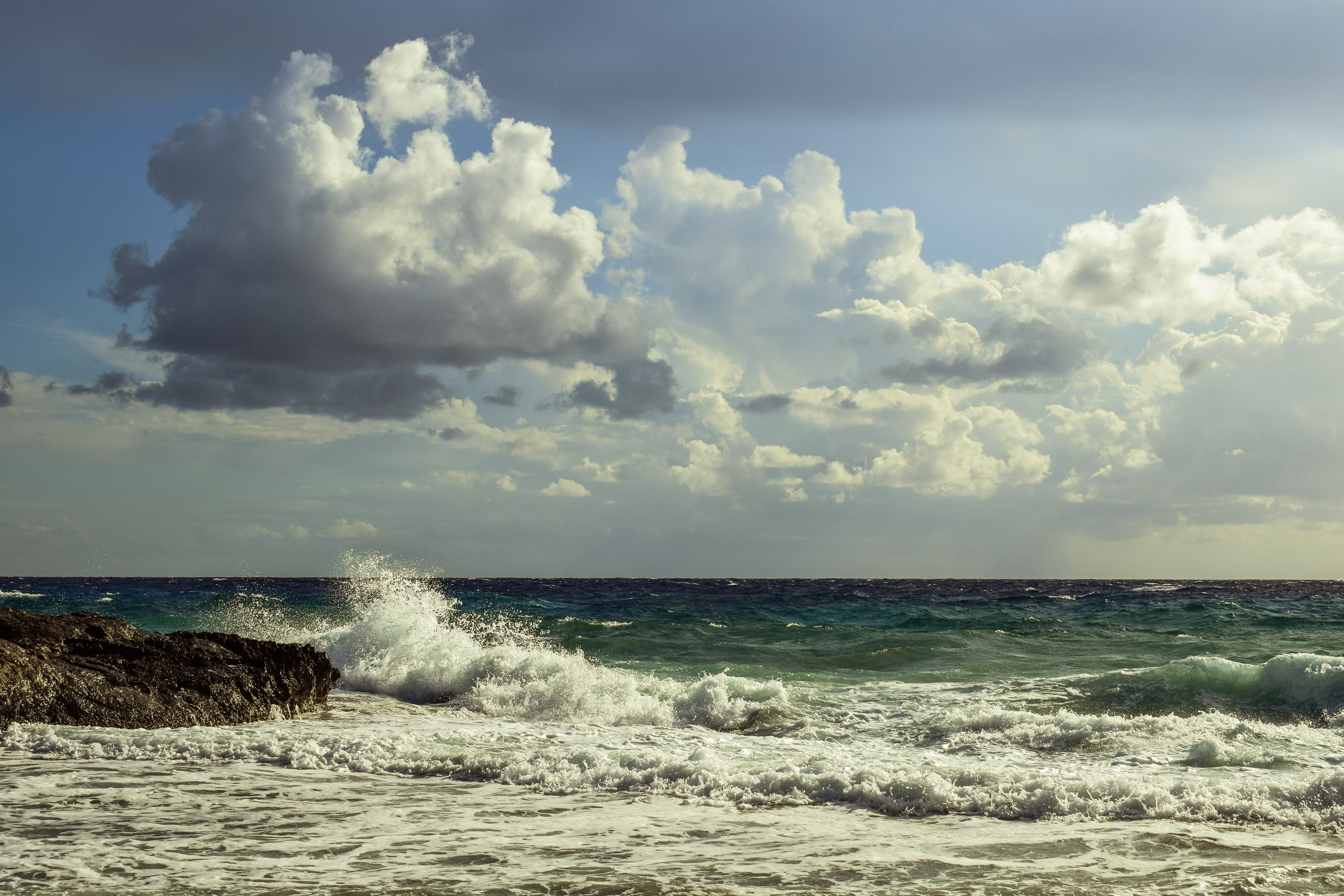 waves, ominous, power in nature, surfing, water, horizon over water, nature, land, sky, scenics - nature, ayia napa, sport, beach, sea, outdoors, wave, HD Wallpaper