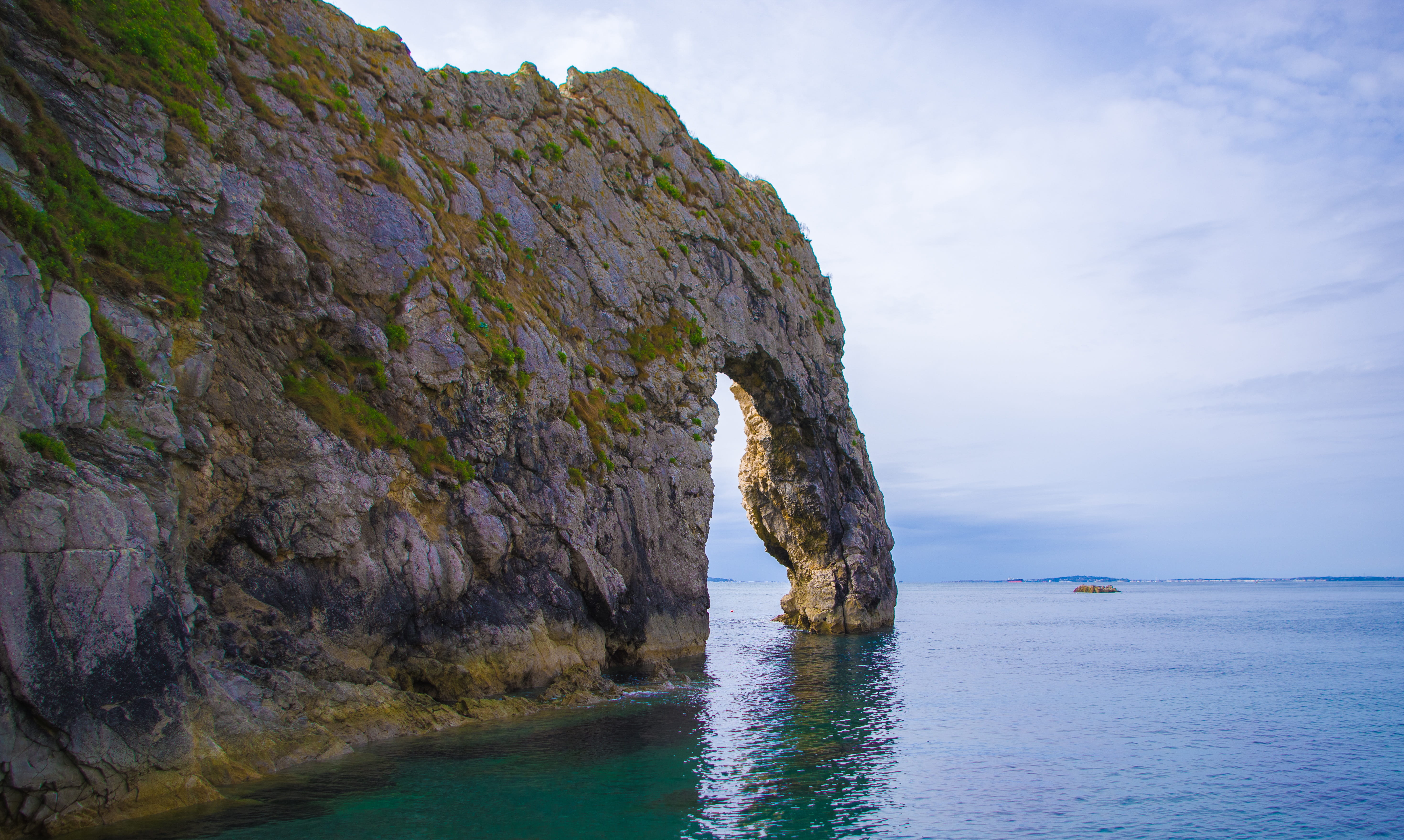 formation, sea, solid, vacations, day, 5K, rock formation, coast, waterfront, sky, eroded, scenics - nature, blue, england, outdoors, land, south gland, HD Wallpaper