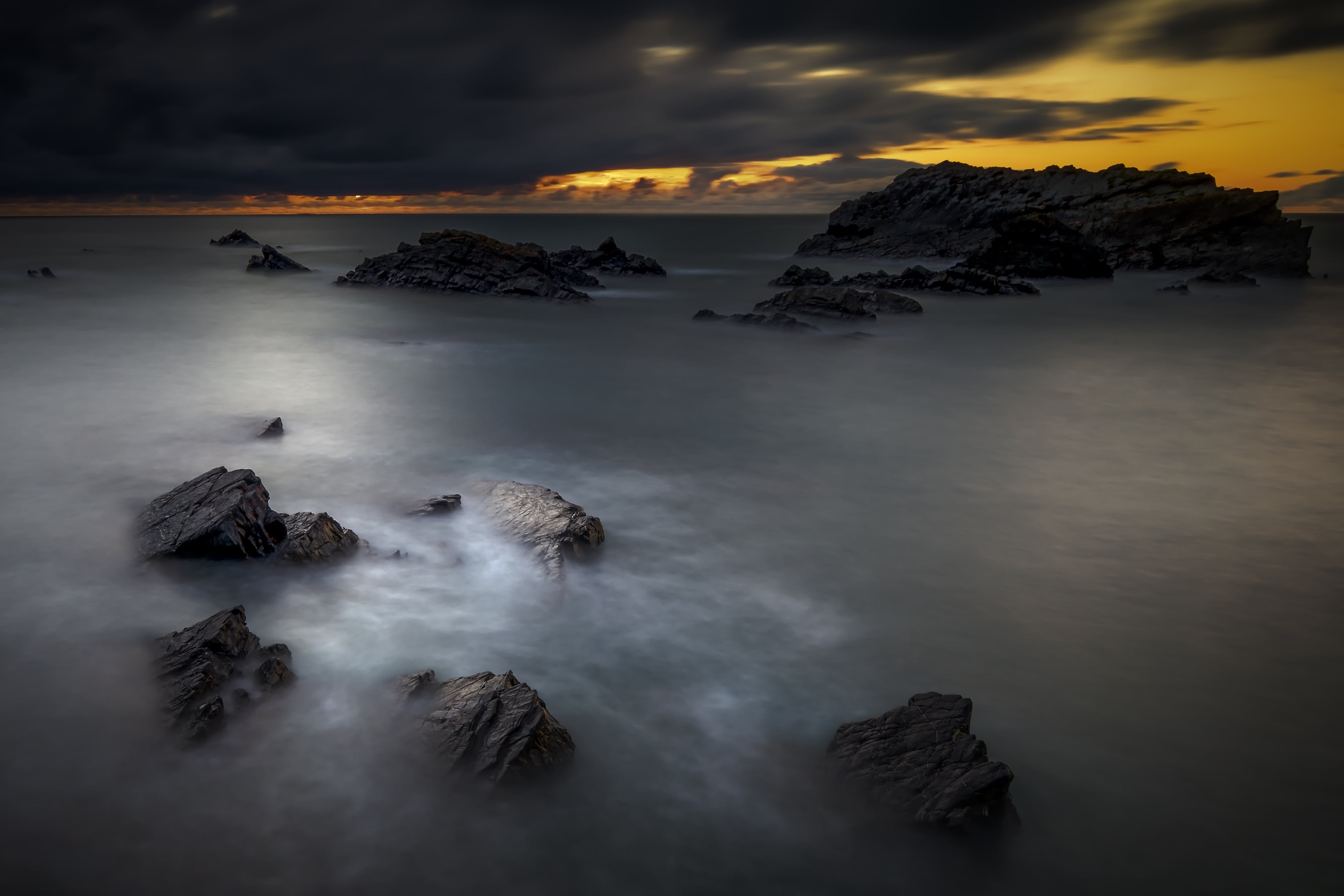 photography, water, coast, nature, Natural Lighting, middle, dusk, natural  light, jones, sunset, 4K, clouds, sky, Samsung  nx1, landscape, editing, seascape, HD Wallpaper