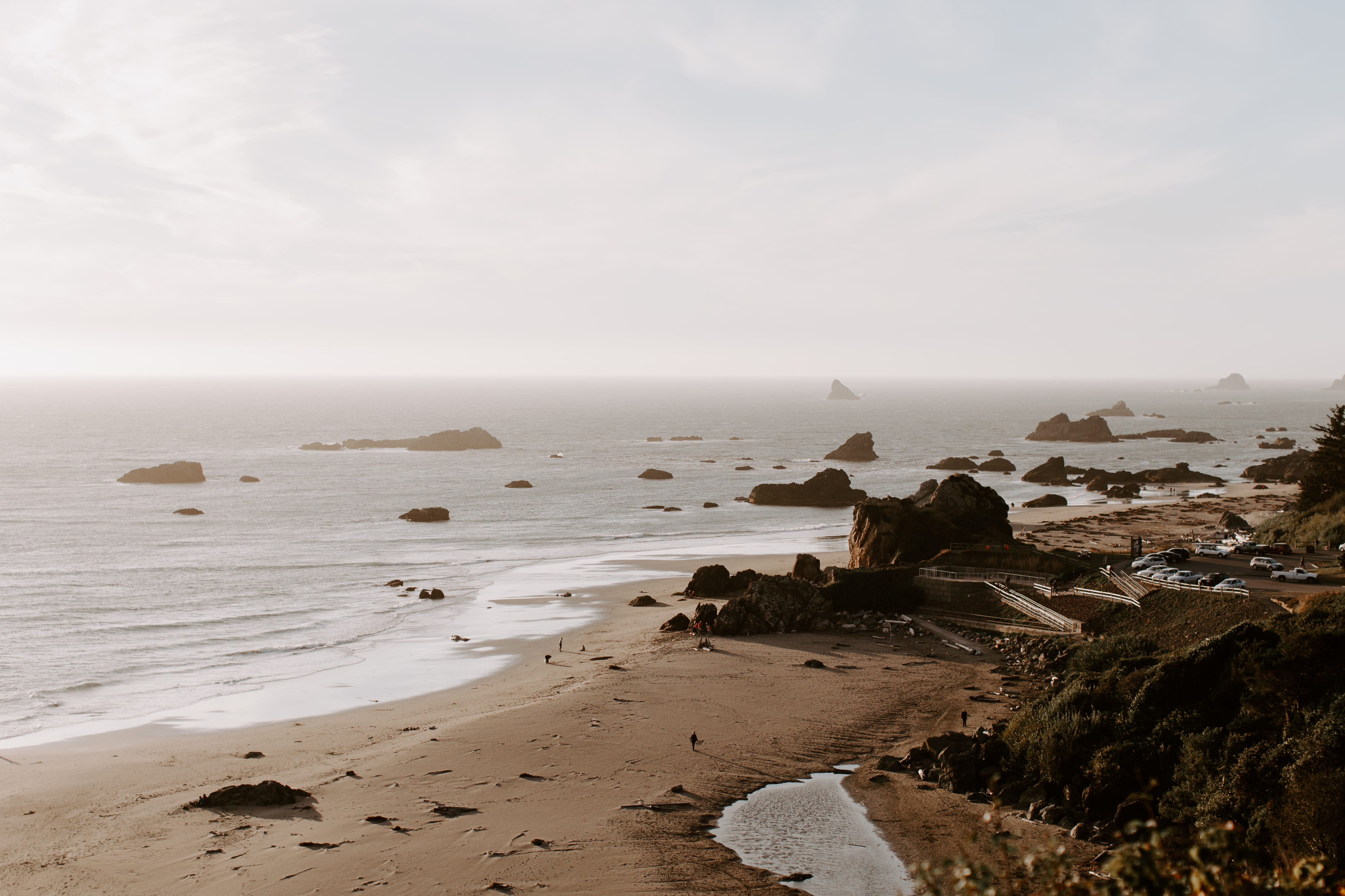 no people, outdoors, horizon over water, tranquility, coast, sky, or, landscape, animal, land, water, bay, shoreline, side, ocean, beauty in nature, sand, HD Wallpaper