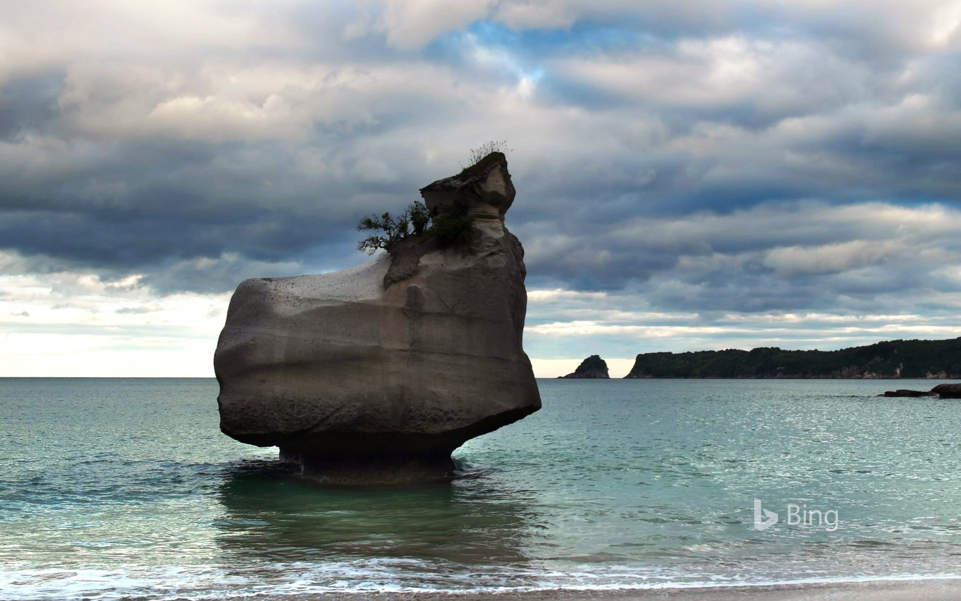 cloud - sky, non-urban scene, land, no people, sea, outdoors, travel destinations, water, rock formation, zealand, bing, new, 1080P, rock - object, scenics - nature, HD Wallpaper