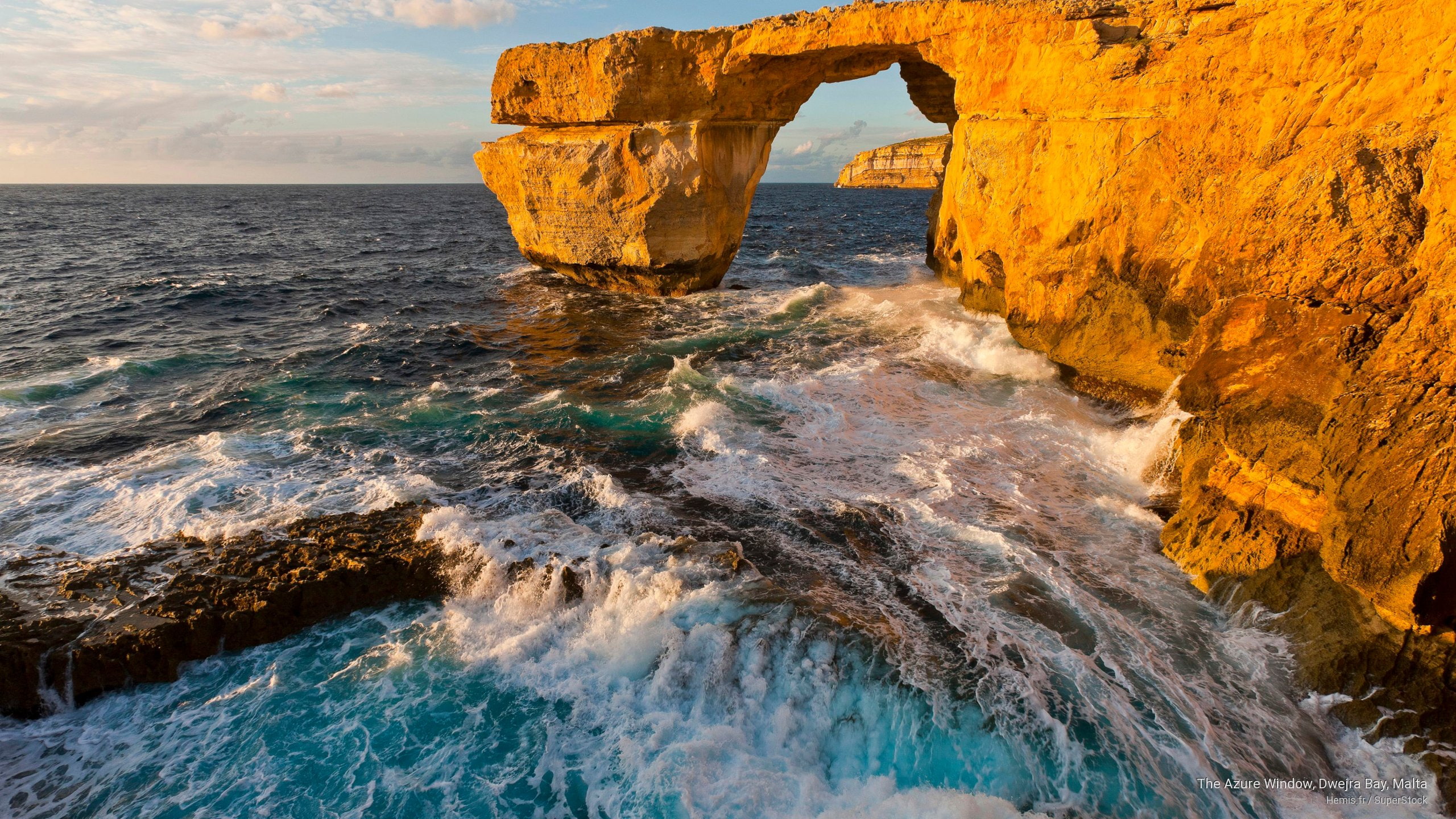 bay, dwejra, malta, azure, window, 2K, Nature, HD Wallpaper