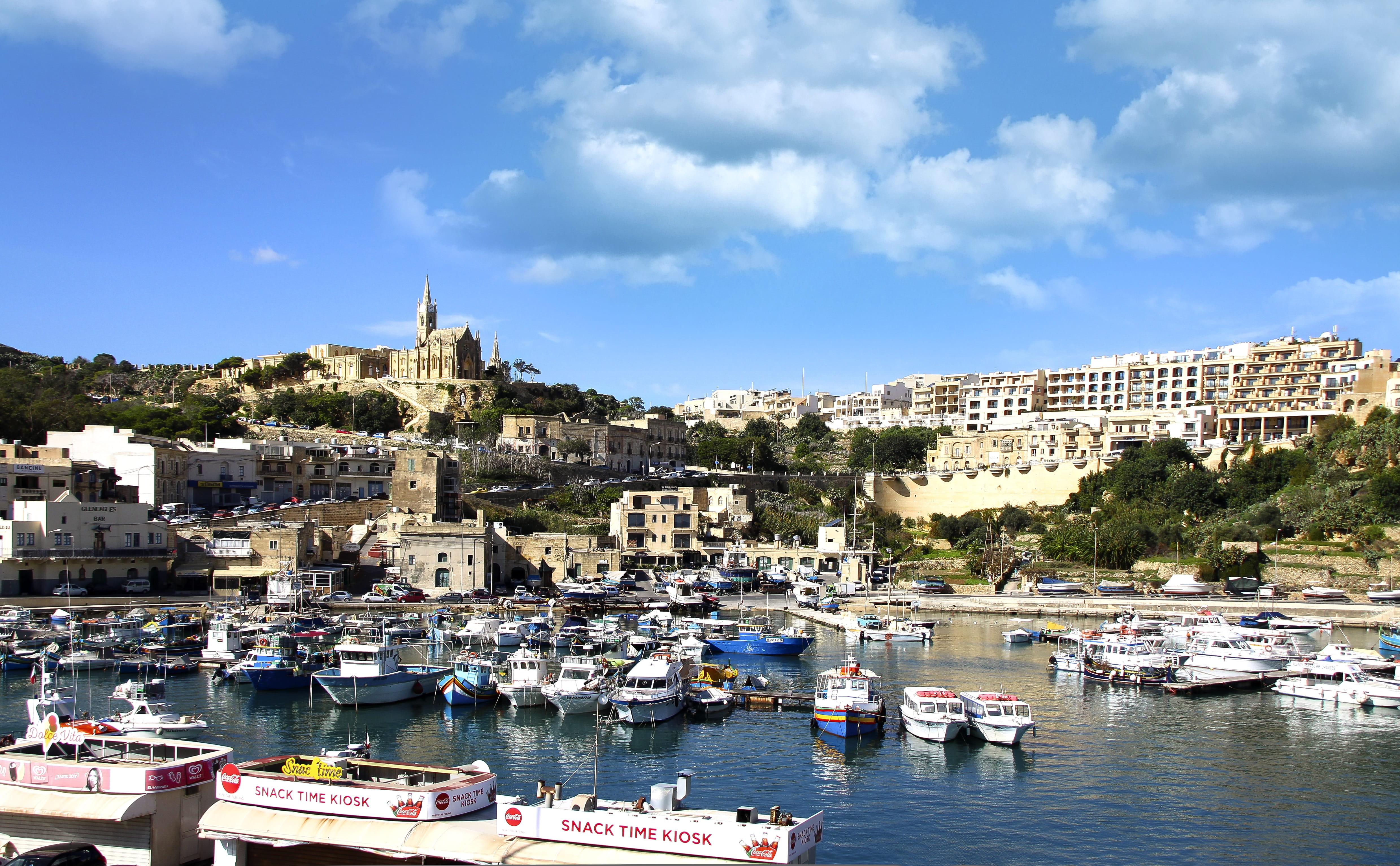 travel, no people, mode of transportation, sailboat, building exterior, day, nautical vessel, residential district, harbor, sky, gozo, building, malta, HD Wallpaper