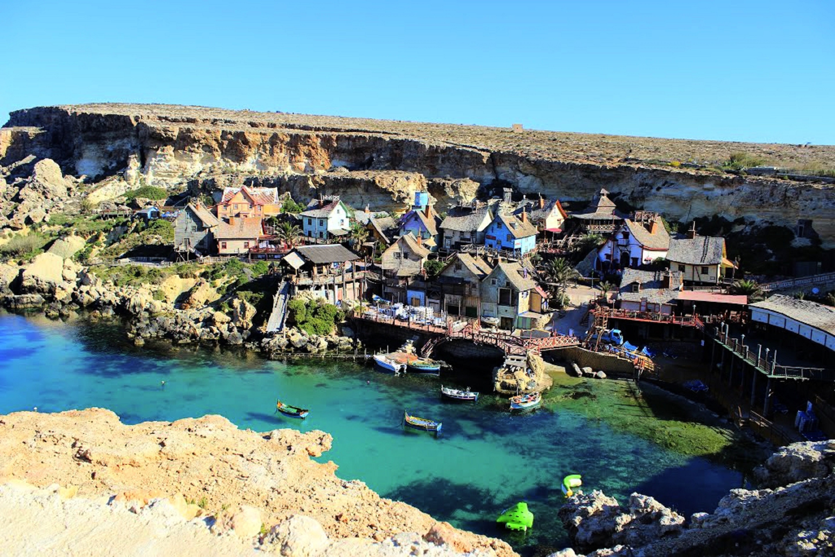 land, 2K, residential district, gozo, sky, blue, travel destinations, ocean, popay village, sunlight, travel, outdoors, nature, rock, building exterior, HD Wallpaper